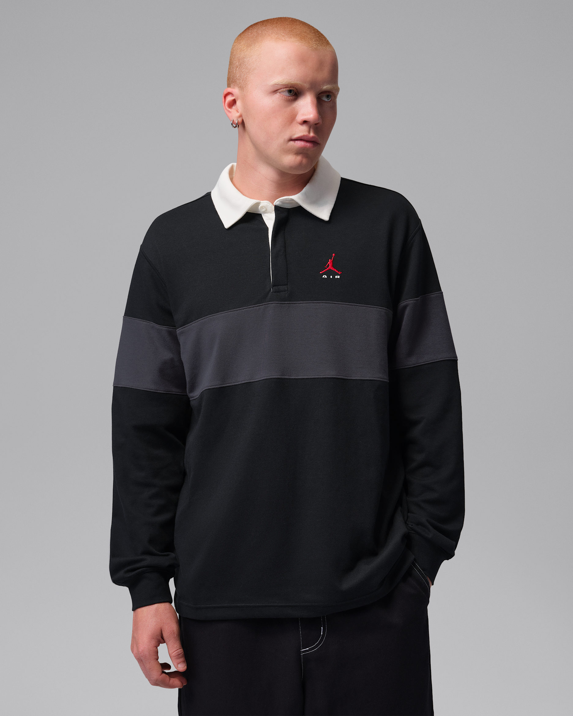 Jordan Brooklyn — Black/Dark Smoke Grey/Sail/University Red