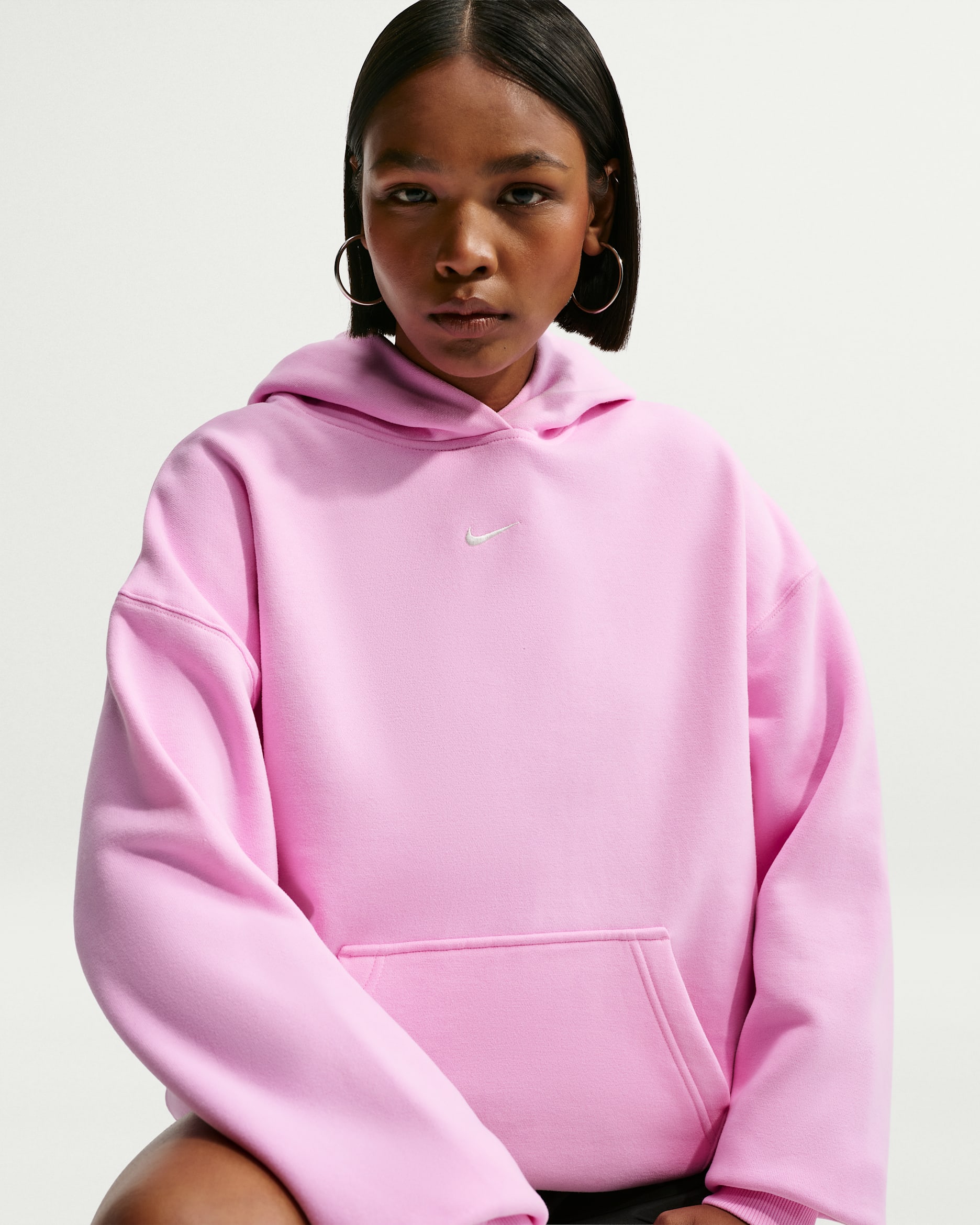 Nike Studio Fleece Medium Weight — Pink Rise/Sail