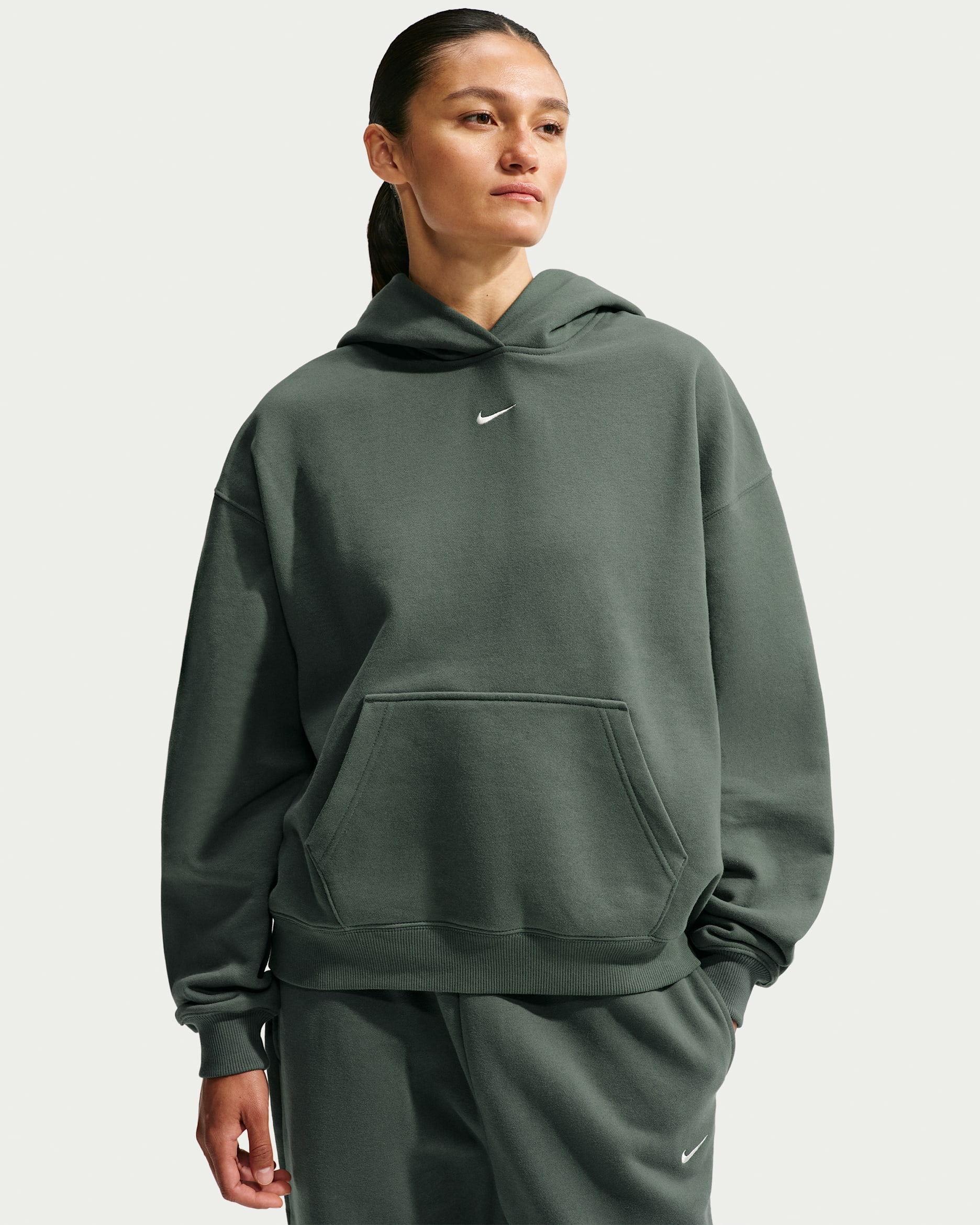 Nike Studio Fleece Medium Weight — Camo Green/Sail