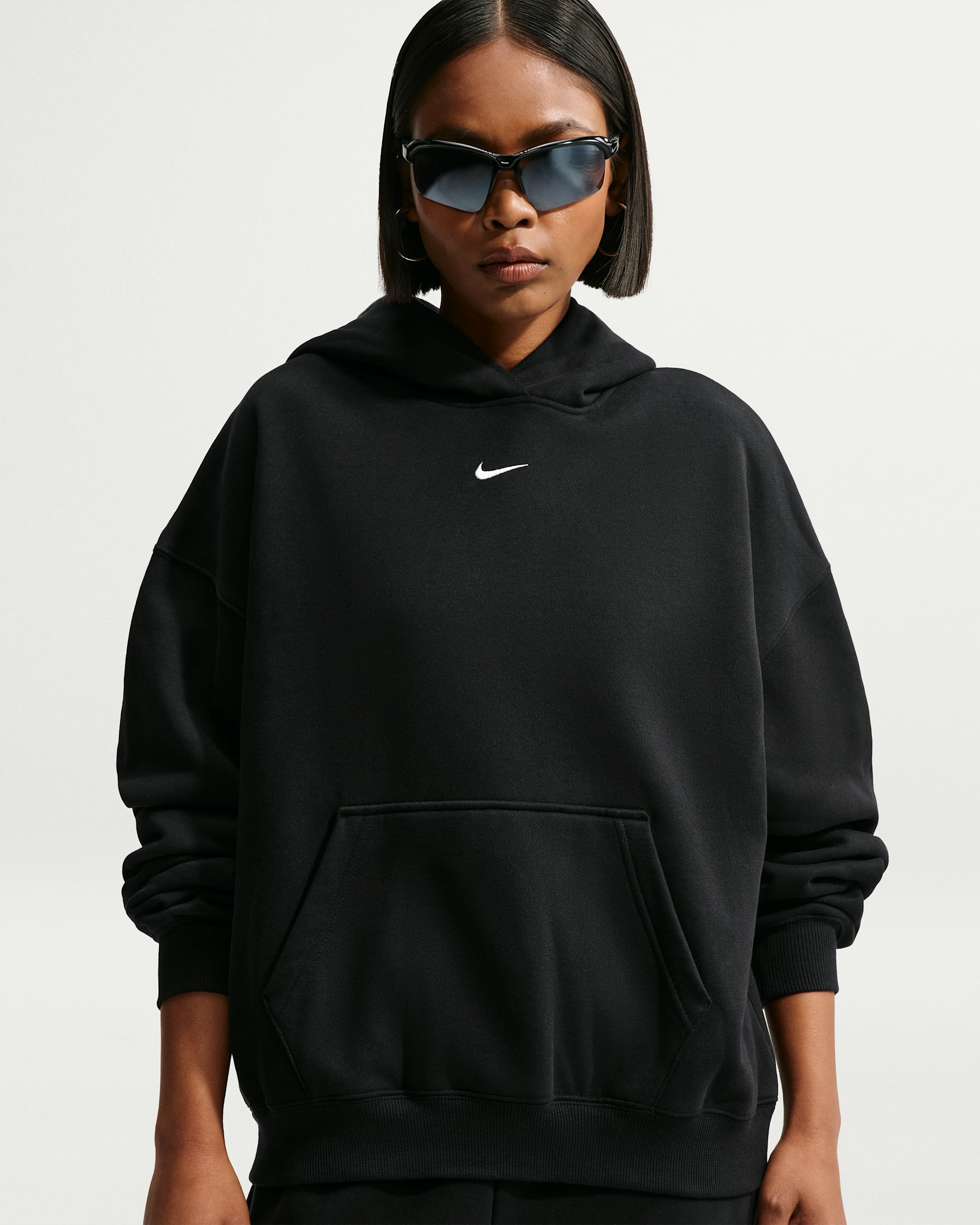 Nike Studio Fleece Medium Weight — Total Black/Sail