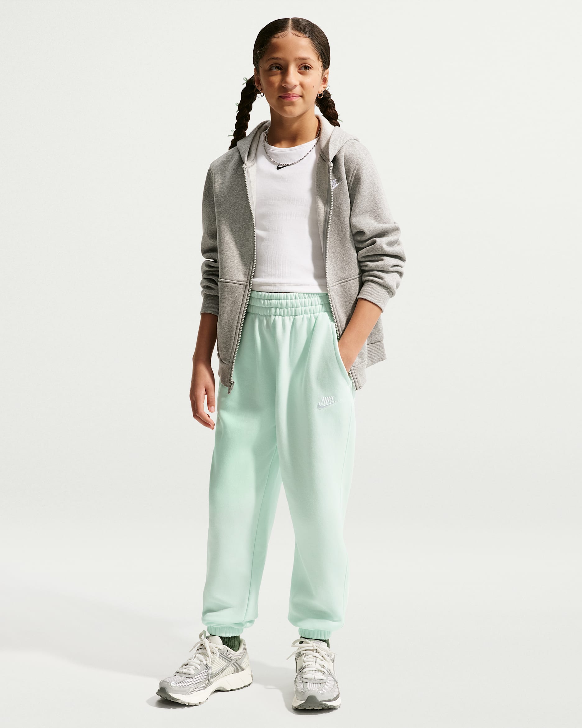 Nike Sportswear Club Fleece — Barely Green/Barely Green/White