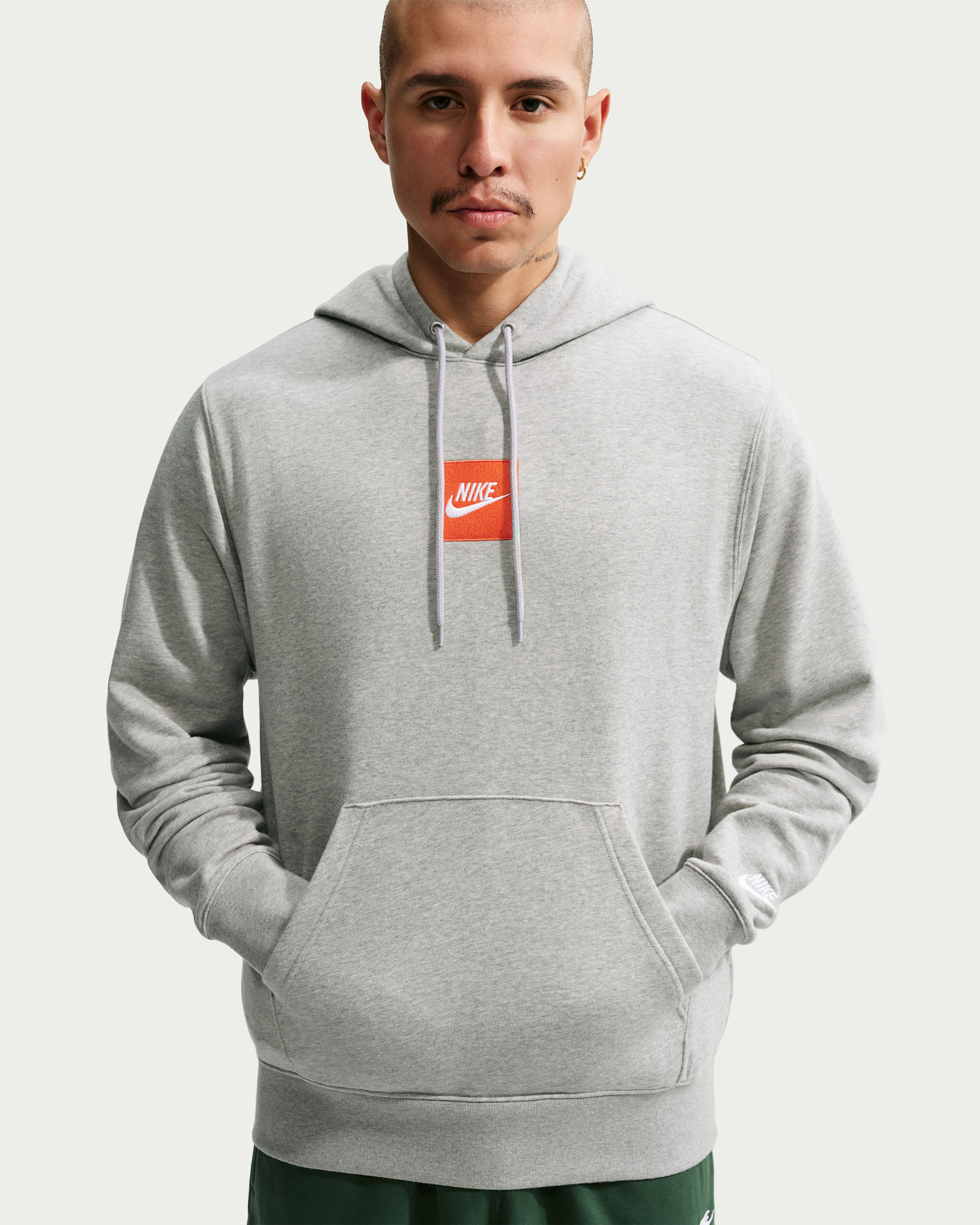 Nike Club — Dark Grey Heather/Light Smoke Grey/White