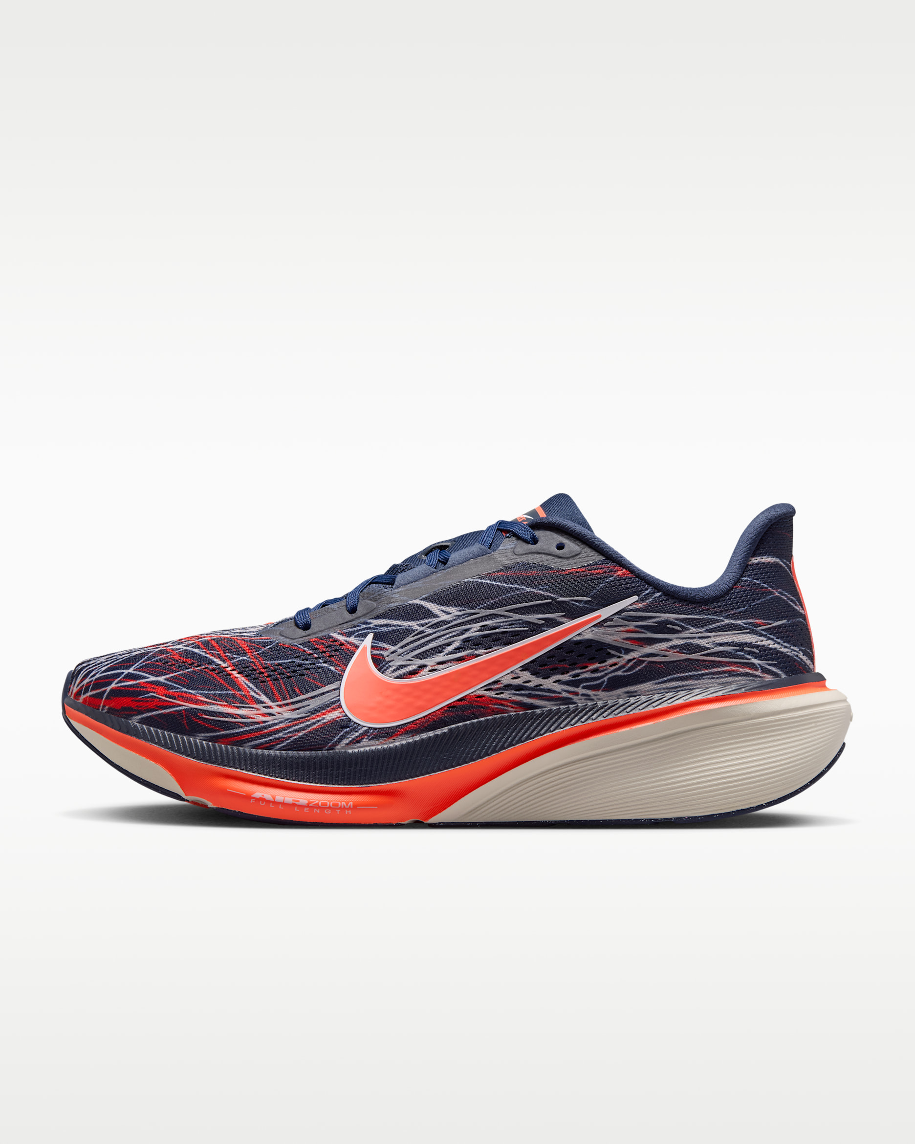Nike Pegasus 42 — Obsidian/Light Bone/Bright Crimson/Dynamic Yellow