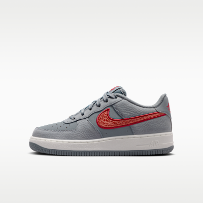Nike Air Force 1 LV8 3 — Cool Grey/Rust Factor/Summit White/Team Crimson