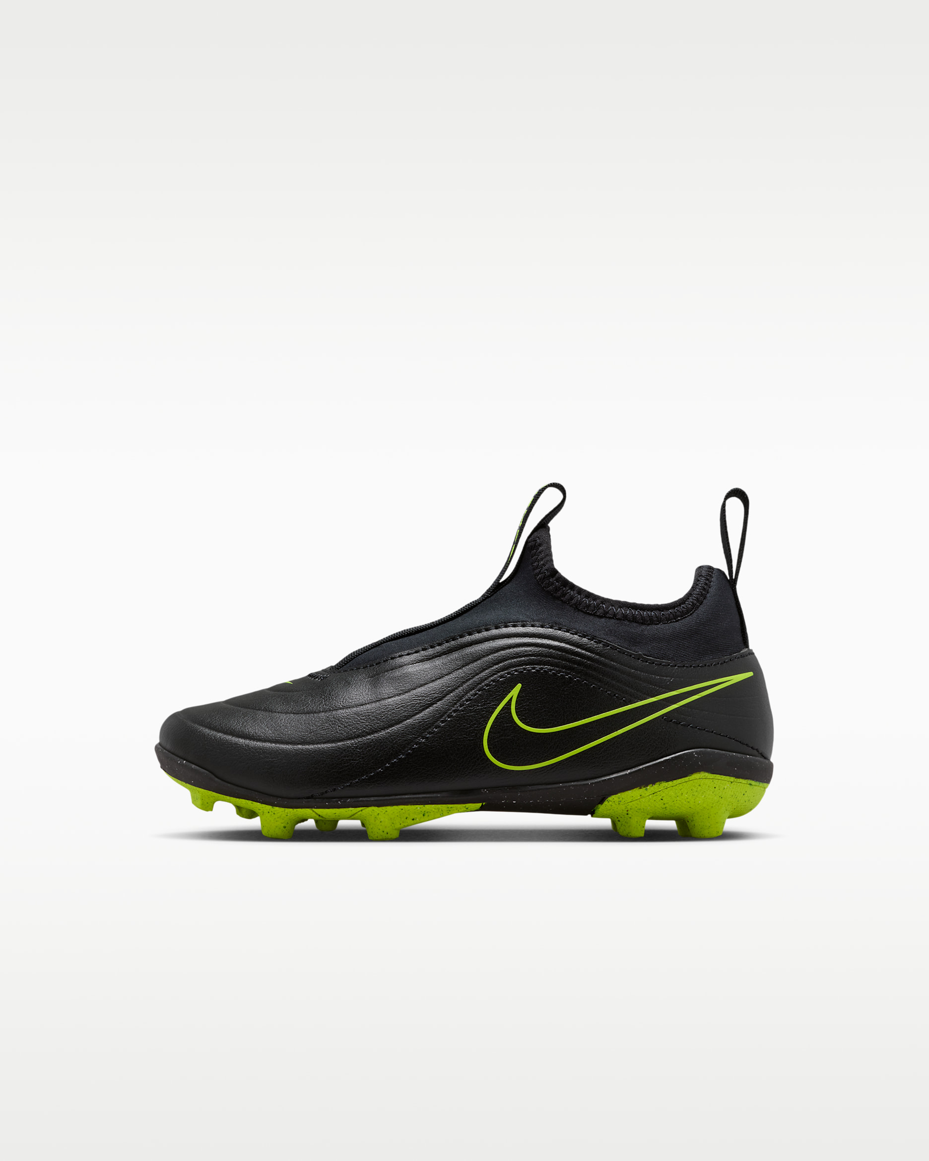 Nike Jr Tiempo Maestro Club Flex — Black/Volt/Black