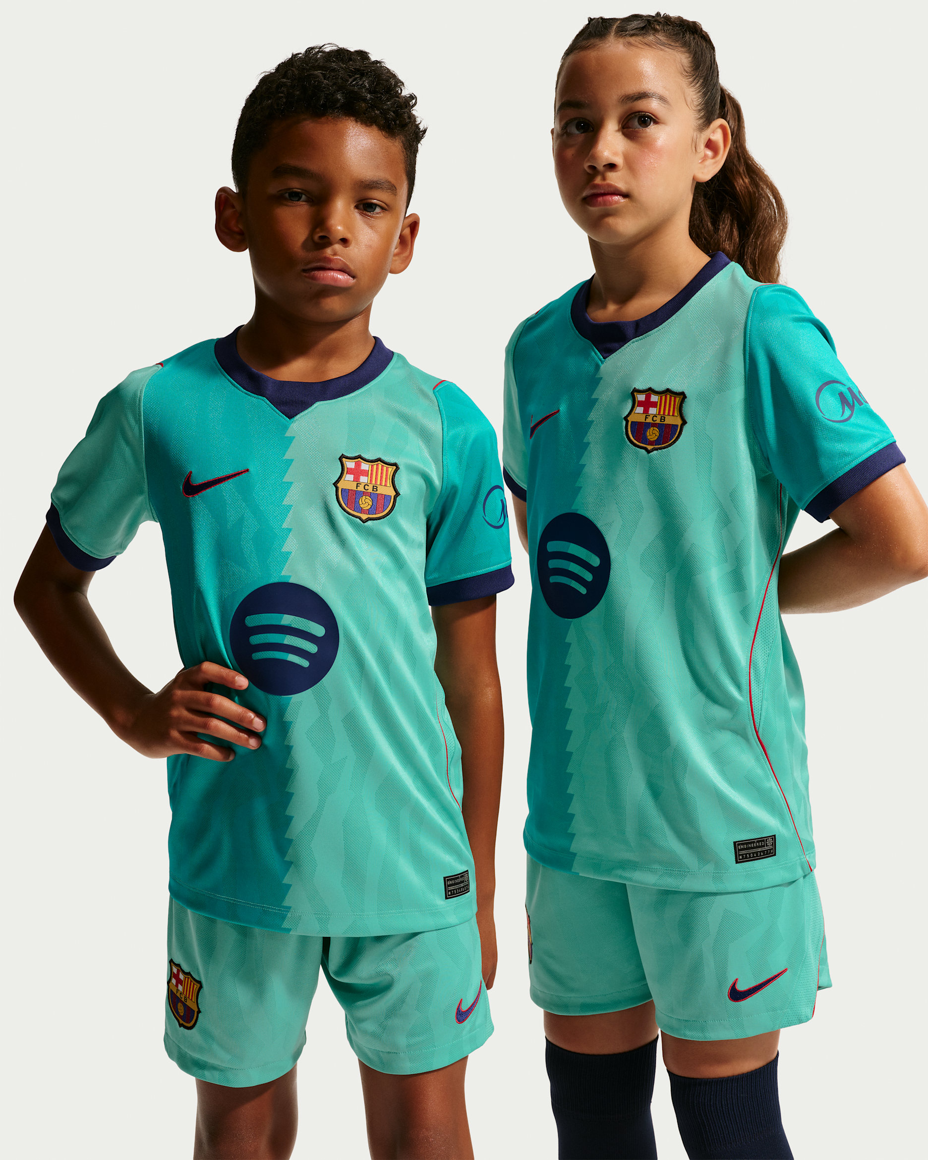 F.C. Barcelona 2026/27 Stadium Third — Green Frost/Green Frost/Gym Red/Loyal Blue