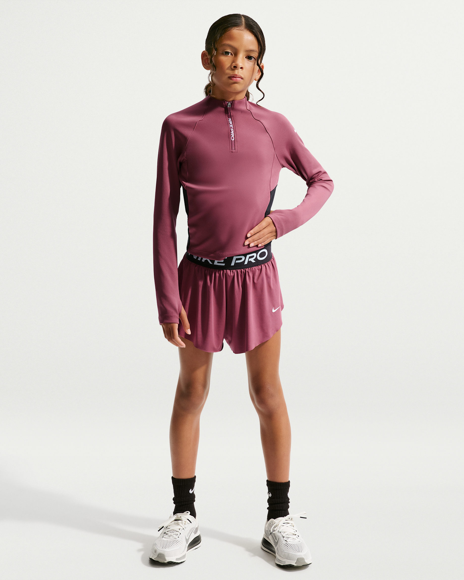 Nike Pro — Pink Smoke/Black/White