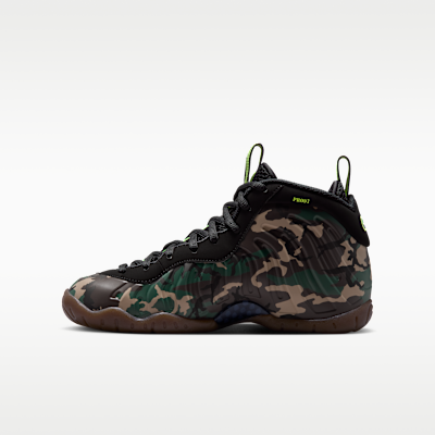 Nike Little Posite Pro Premium — Black/Voltage Green/Gum Dark Brown/Black