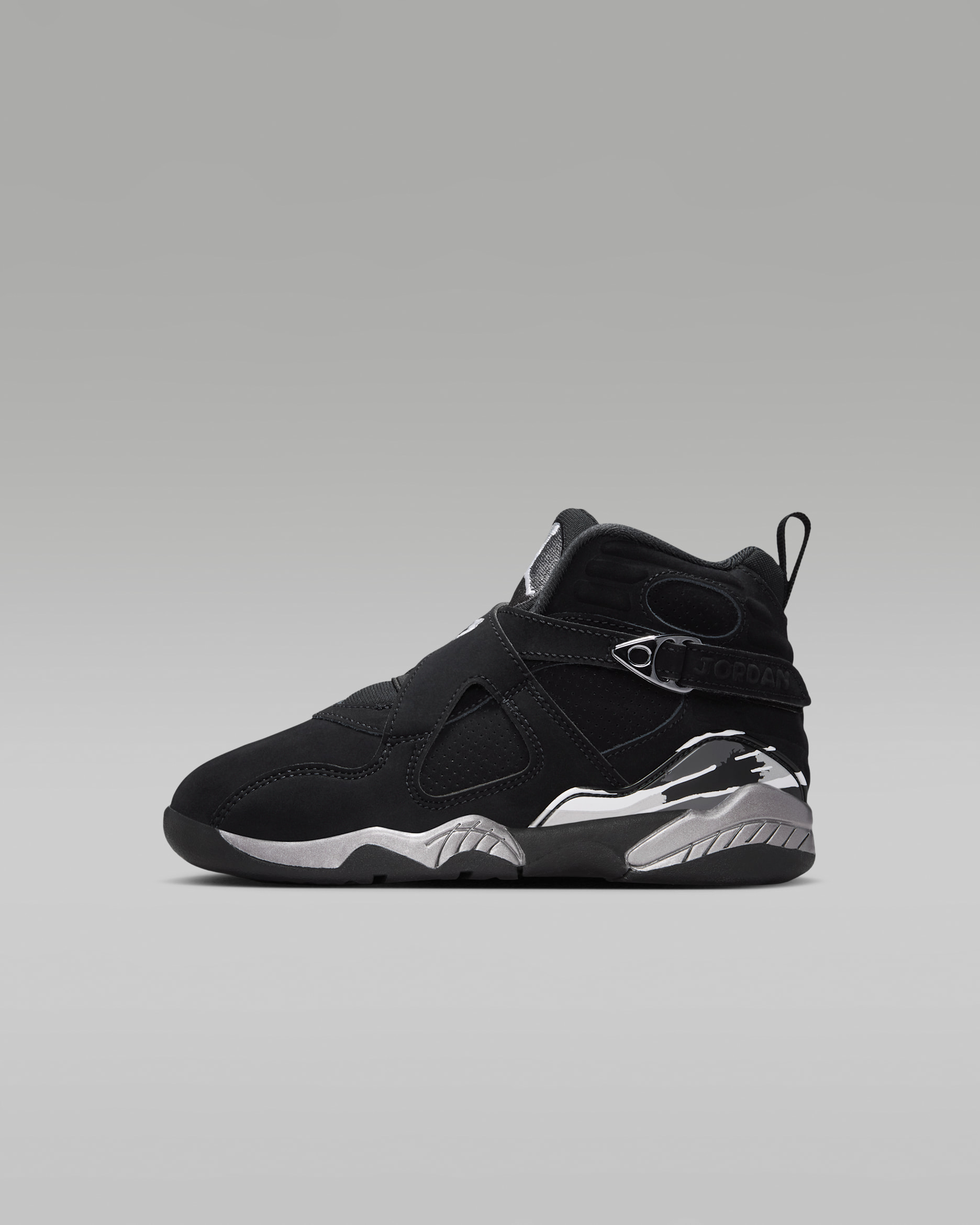 Jordan 8 Retro 'Chrome' — Black/Light Graphite/White