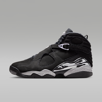 Air Jordan 8 Retro 'Chrome' — Black/Light Graphite/White