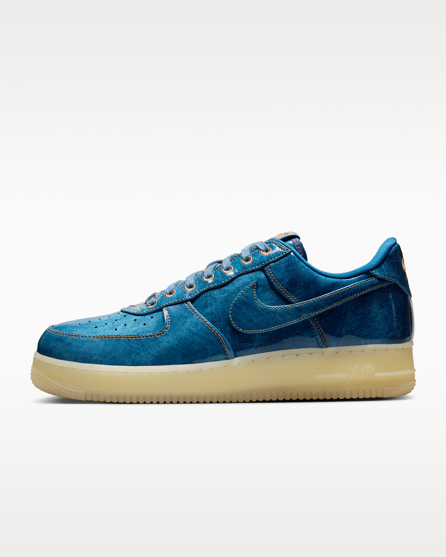 Nike Air Force 1 Retro — Coastal Blue/Natural/Flax/Coastal Blue