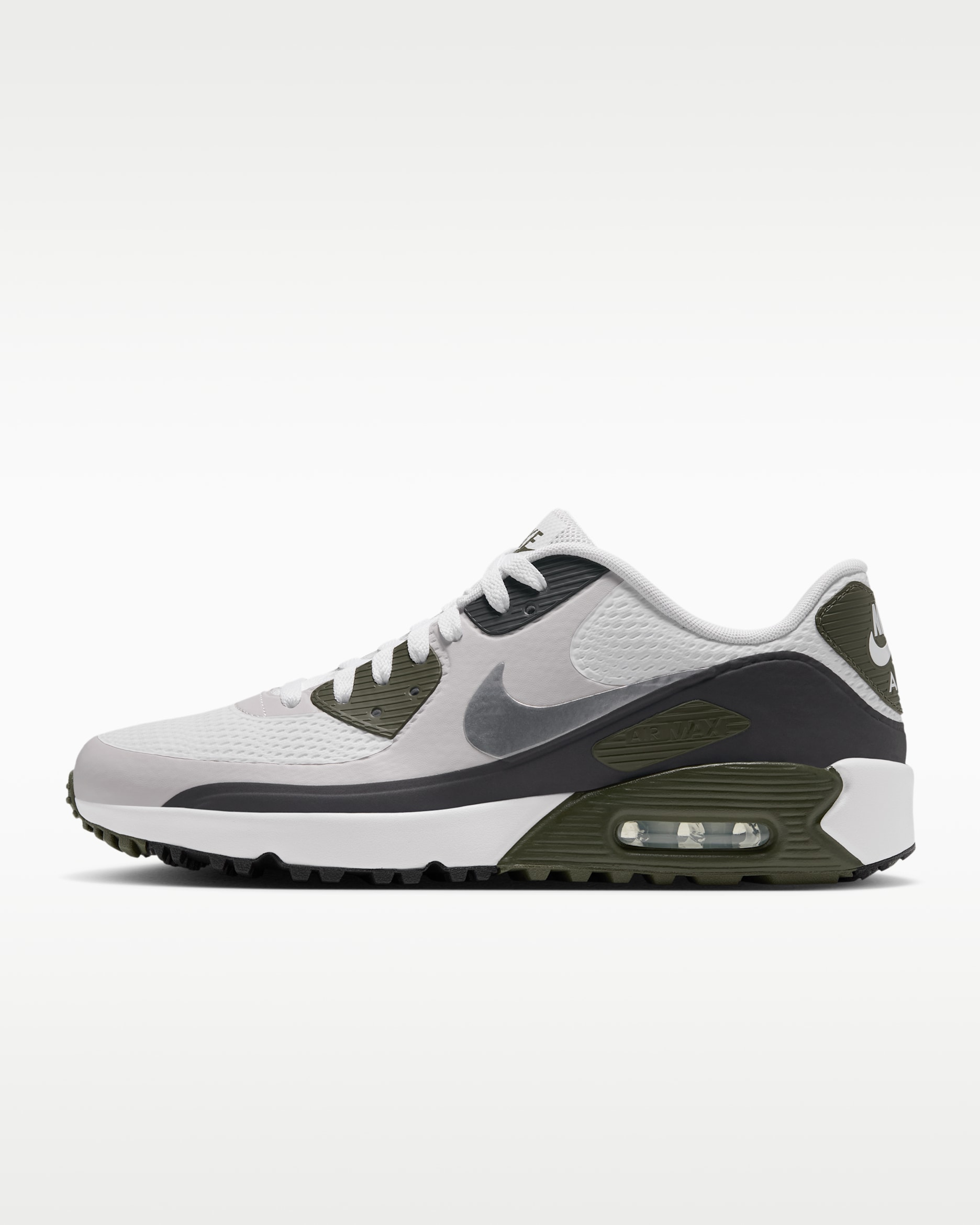 Nike Air Max 90 G — White/Medium Olive/Vast Grey/Metallic Silver