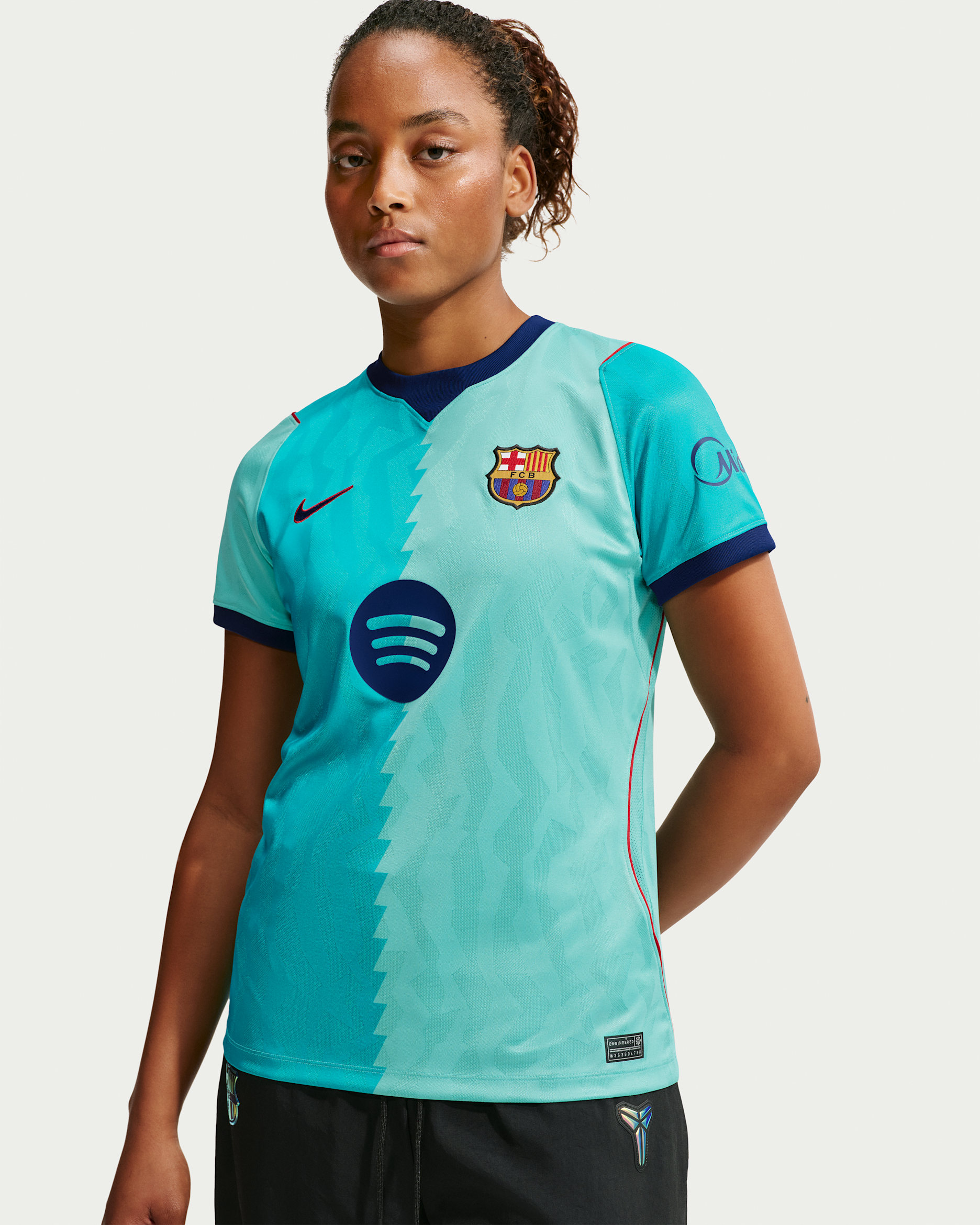 F.C. Barcelona 2026/27 Stadium Third — Green Frost/Green Frost/Gym Red/Loyal Blue