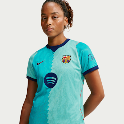 F.C. Barcelona 2026/27 Stadium Third — Green Frost/Green Frost/Gym Red/Loyal Blue