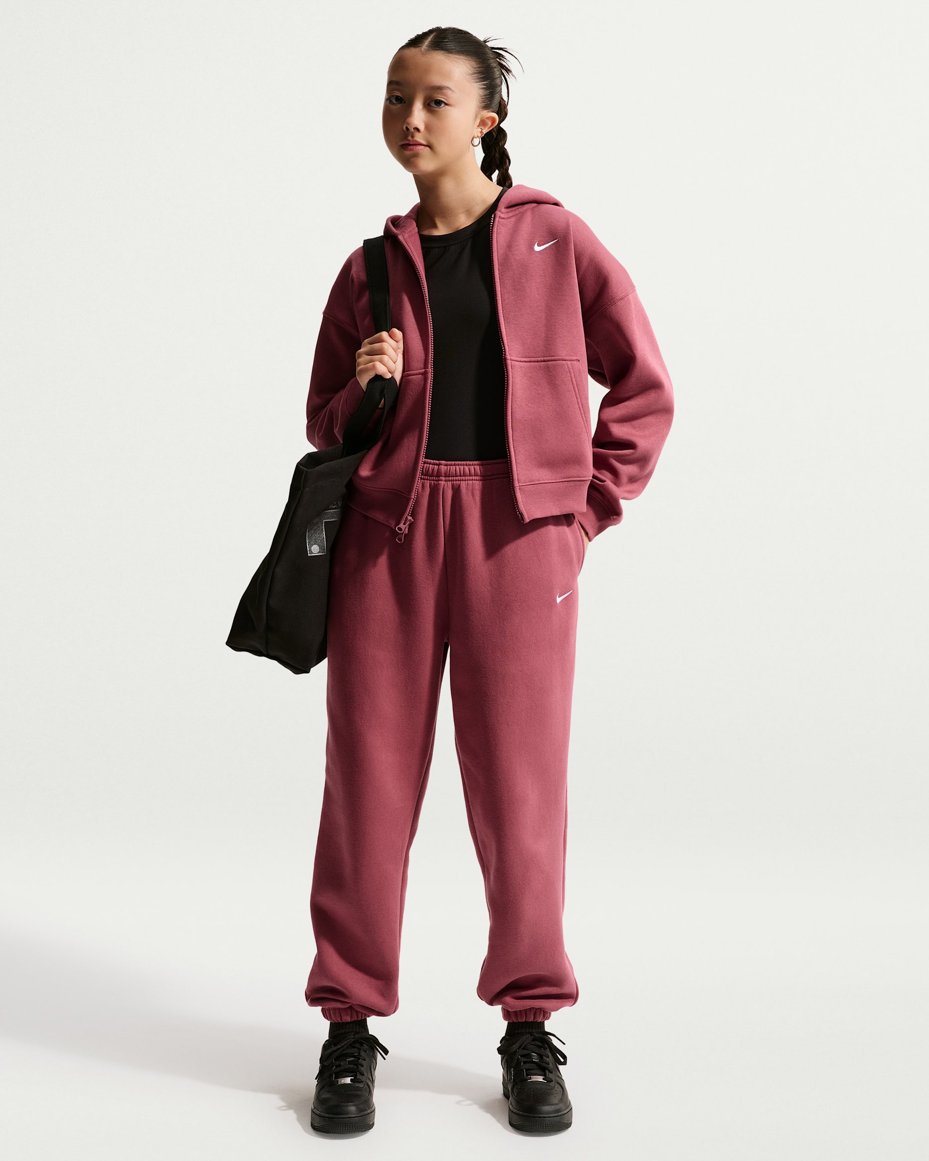 Nike Sportswear Studio Fleece — Pink Smoke/White