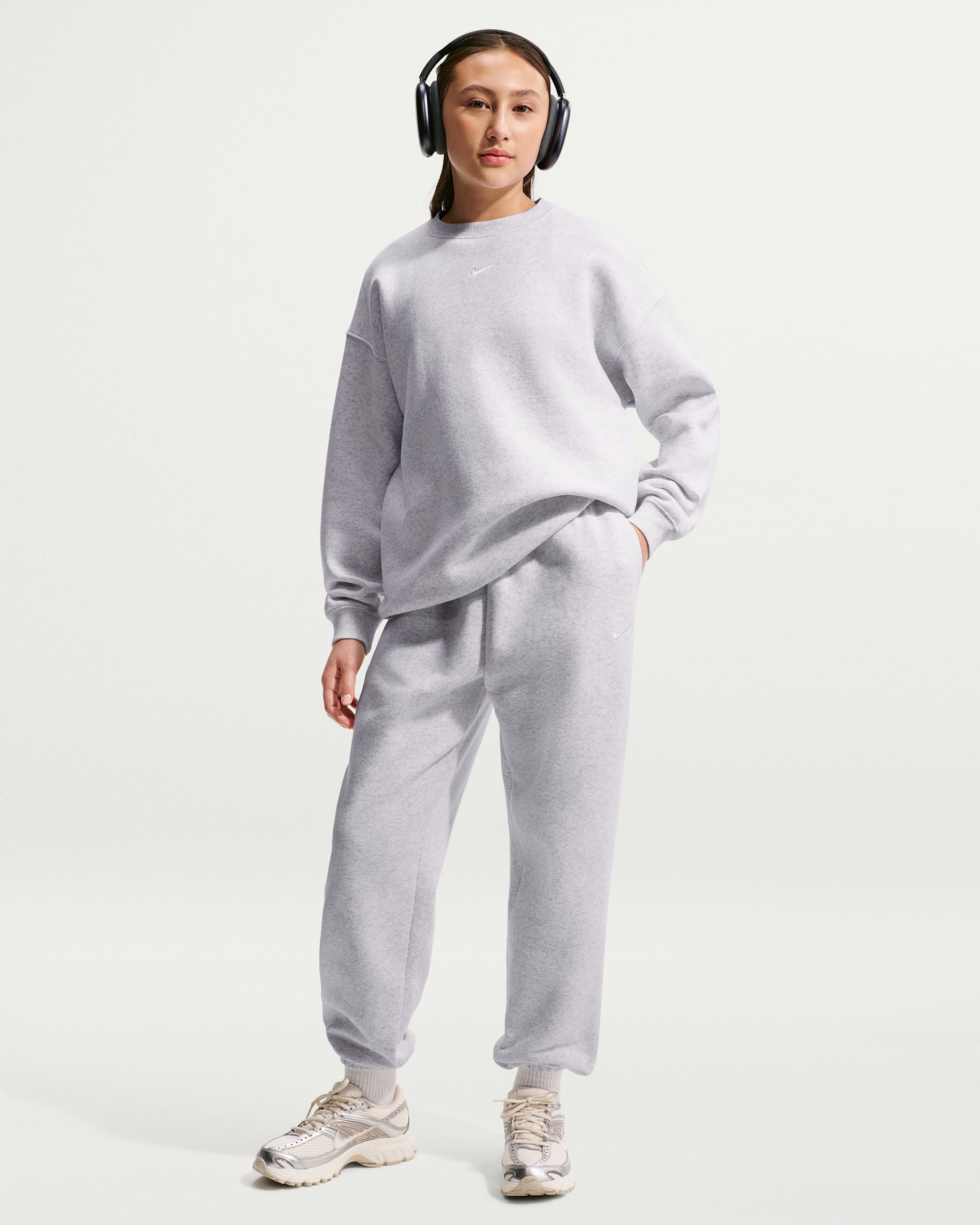 Nike Sportswear Studio Fleece — Birch Heather/White/White