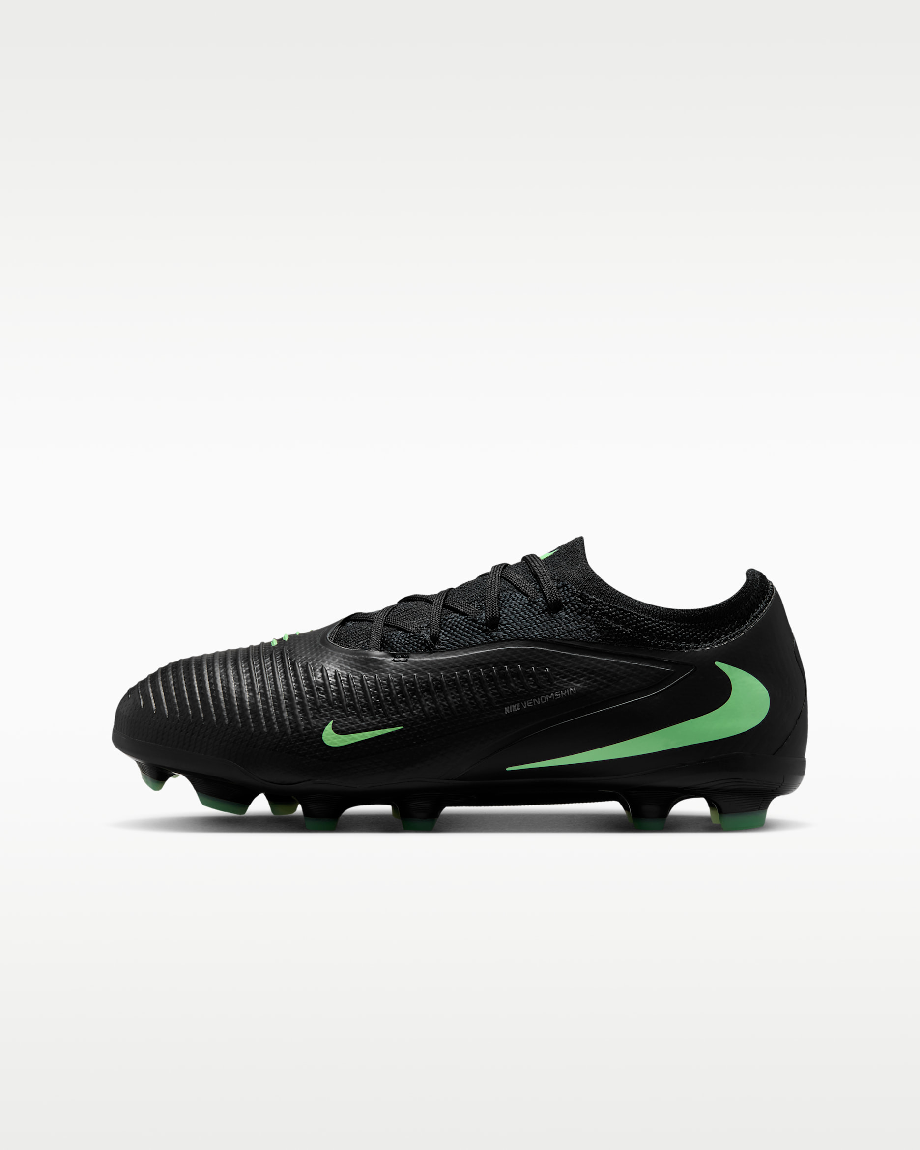 Nike Jr. Phantom 6 Low Pro — Black/Black/Illusion Green