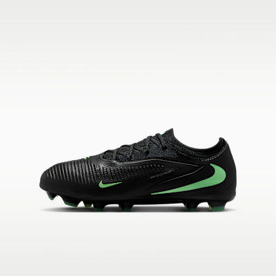 Nike Jr. Phantom 6 Low Pro — Black/Black/Illusion Green