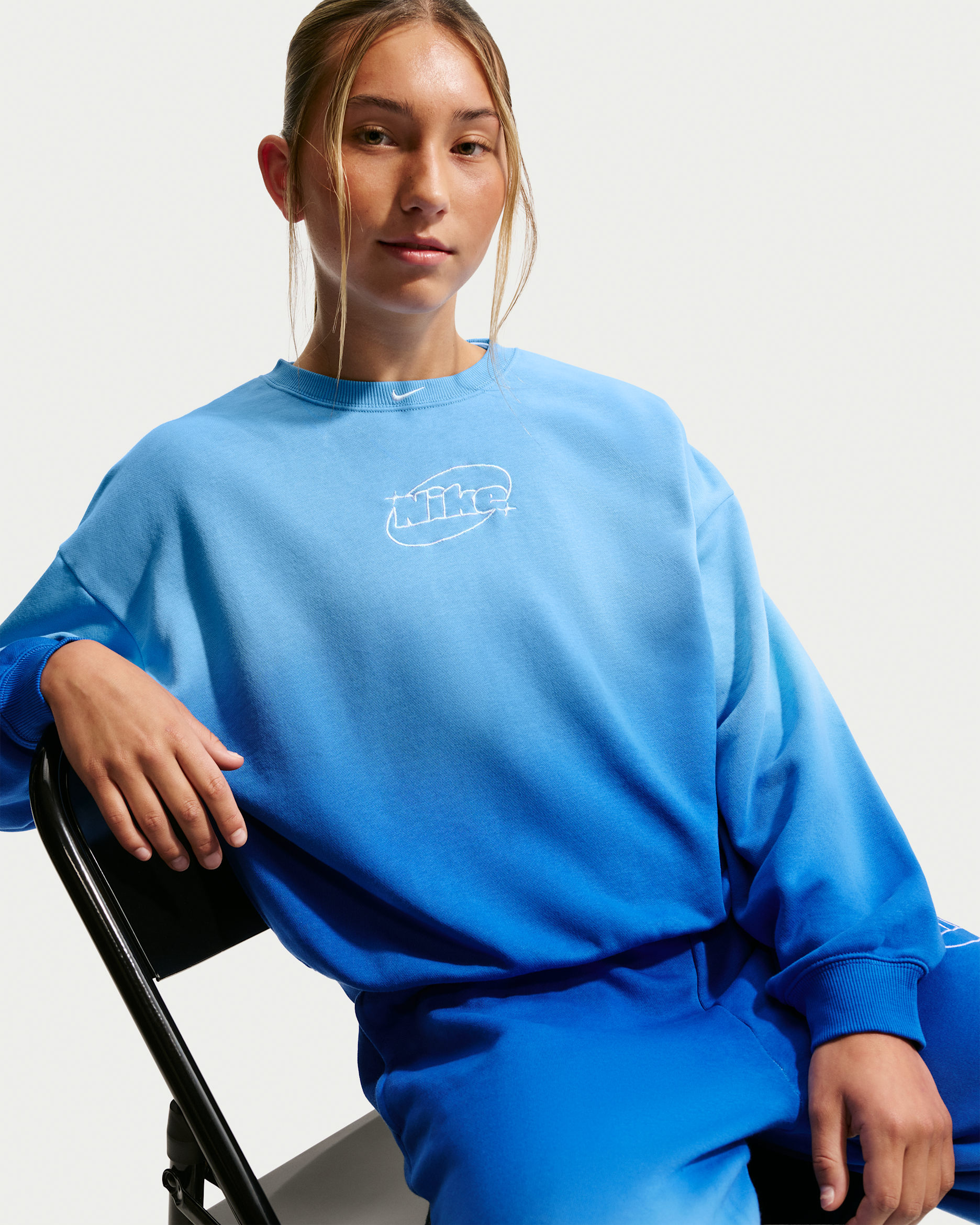 Nike Studio Fleece Lightweight — Football Blue/Game Royal/White