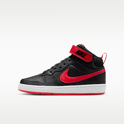 Nike Court Borough Mid 2 — Black/White/University Red