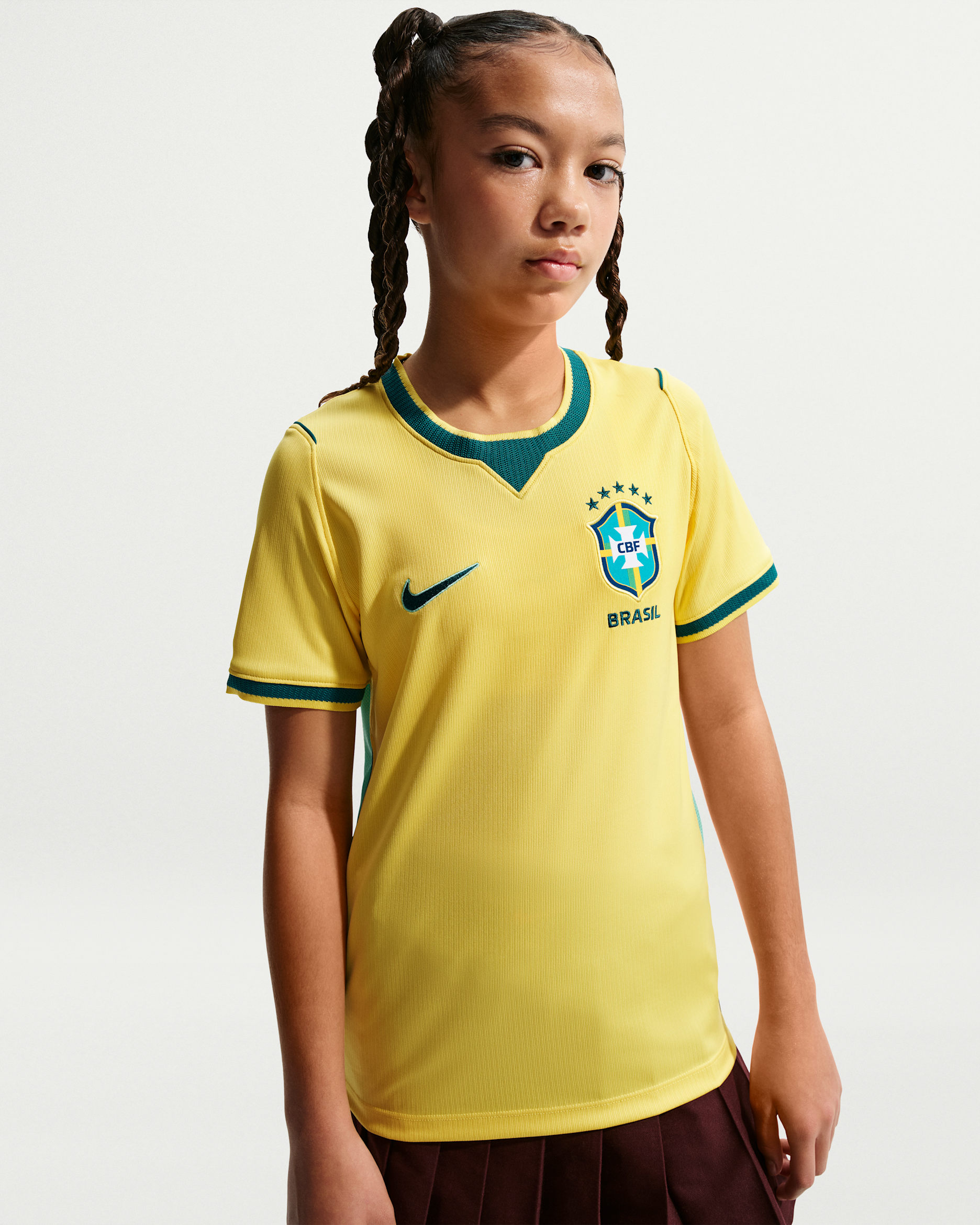 Brazil National Team 2026 Stadium Home — Canary/Light Menta/Geode Teal