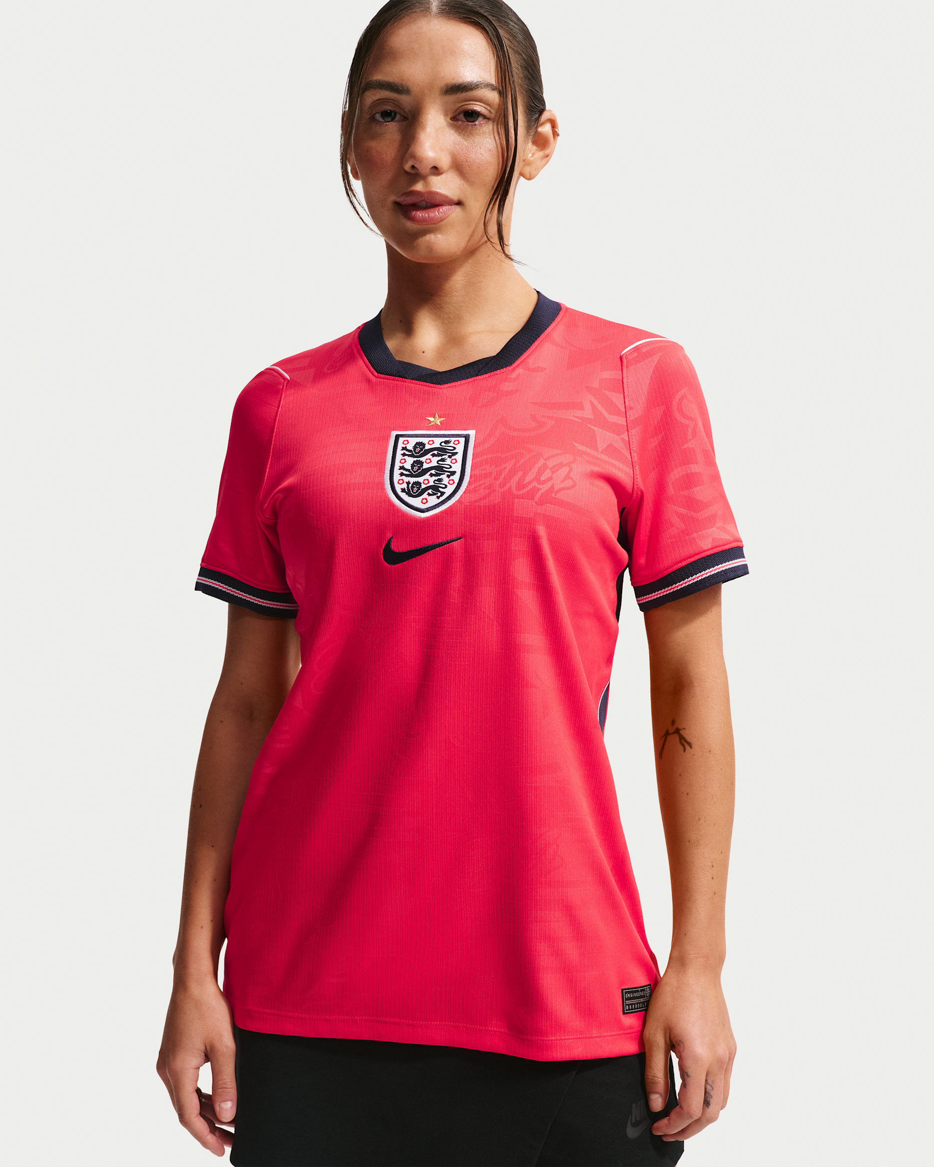 England National Team 2026 Stadium Away — Speed Red/Obsidian/White/Obsidian