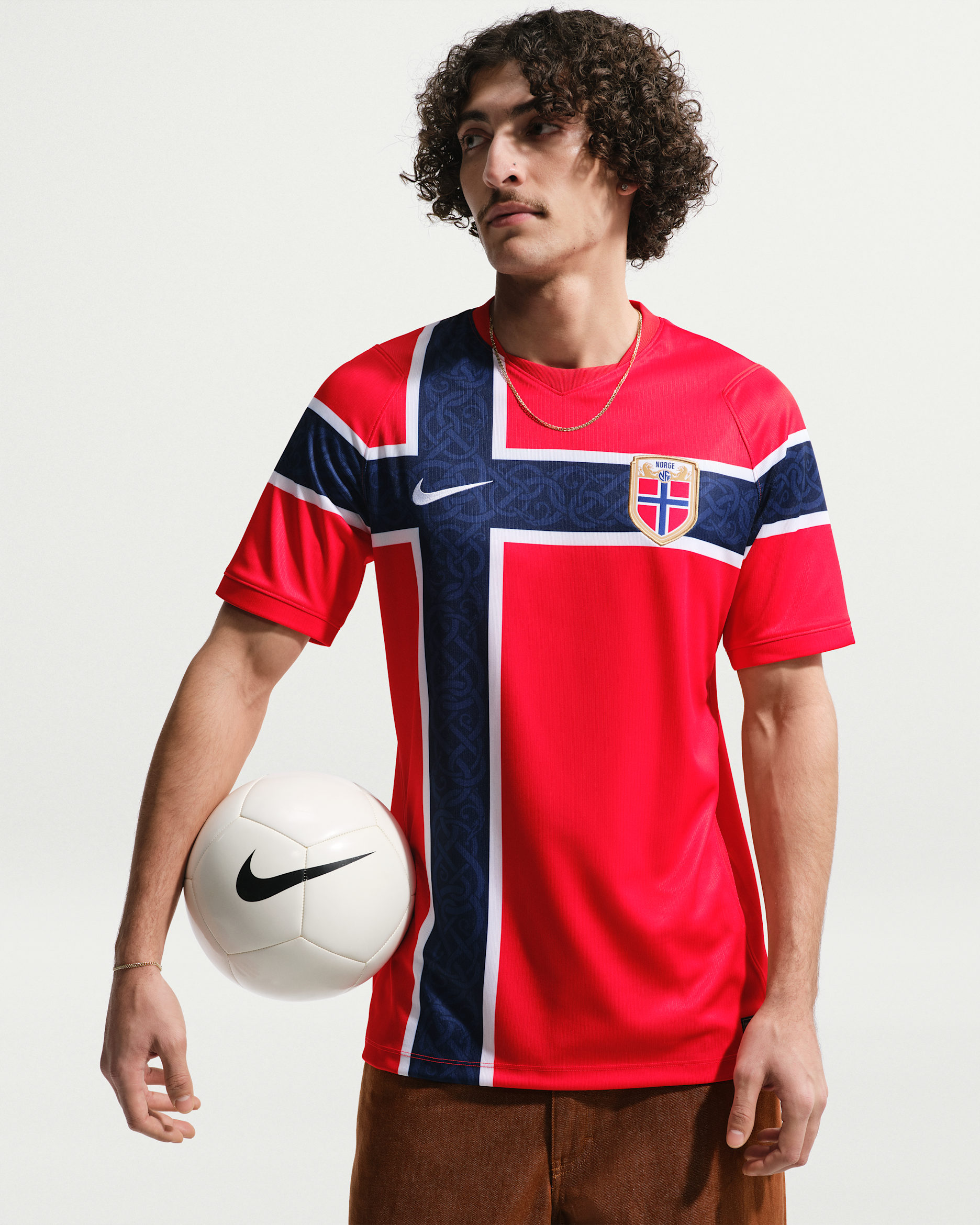 Norway National Team 2026 Stadium Home — Chile Red/Chile Red/White