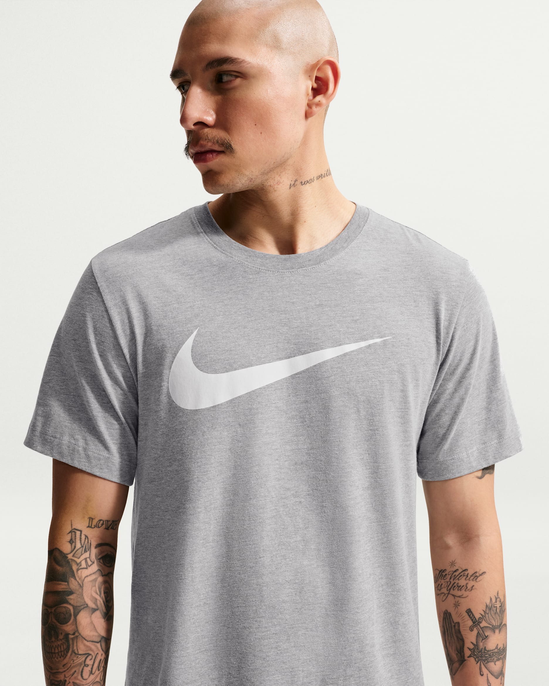Nike Sportswear Swoosh — Dark Grey Heather/White