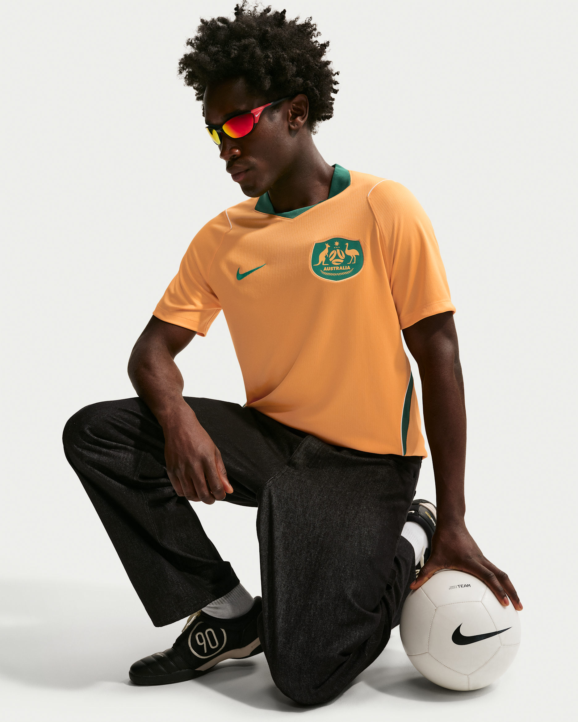 Australia 2026 Stadium Home — Sport Gold/Mystic Green/Sail/Mystic Green
