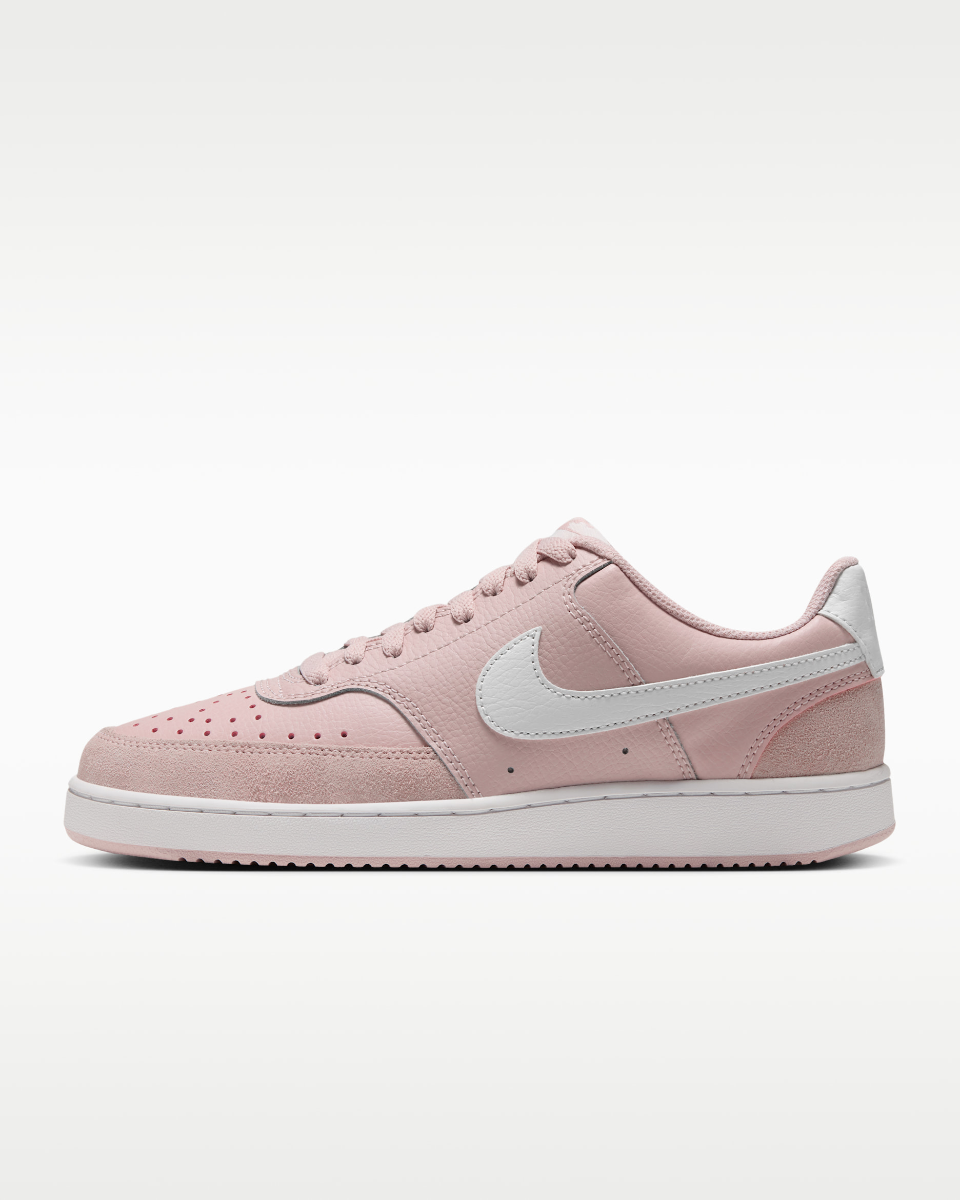Nike Court Vision Low Suede — Silt Red/Summit White