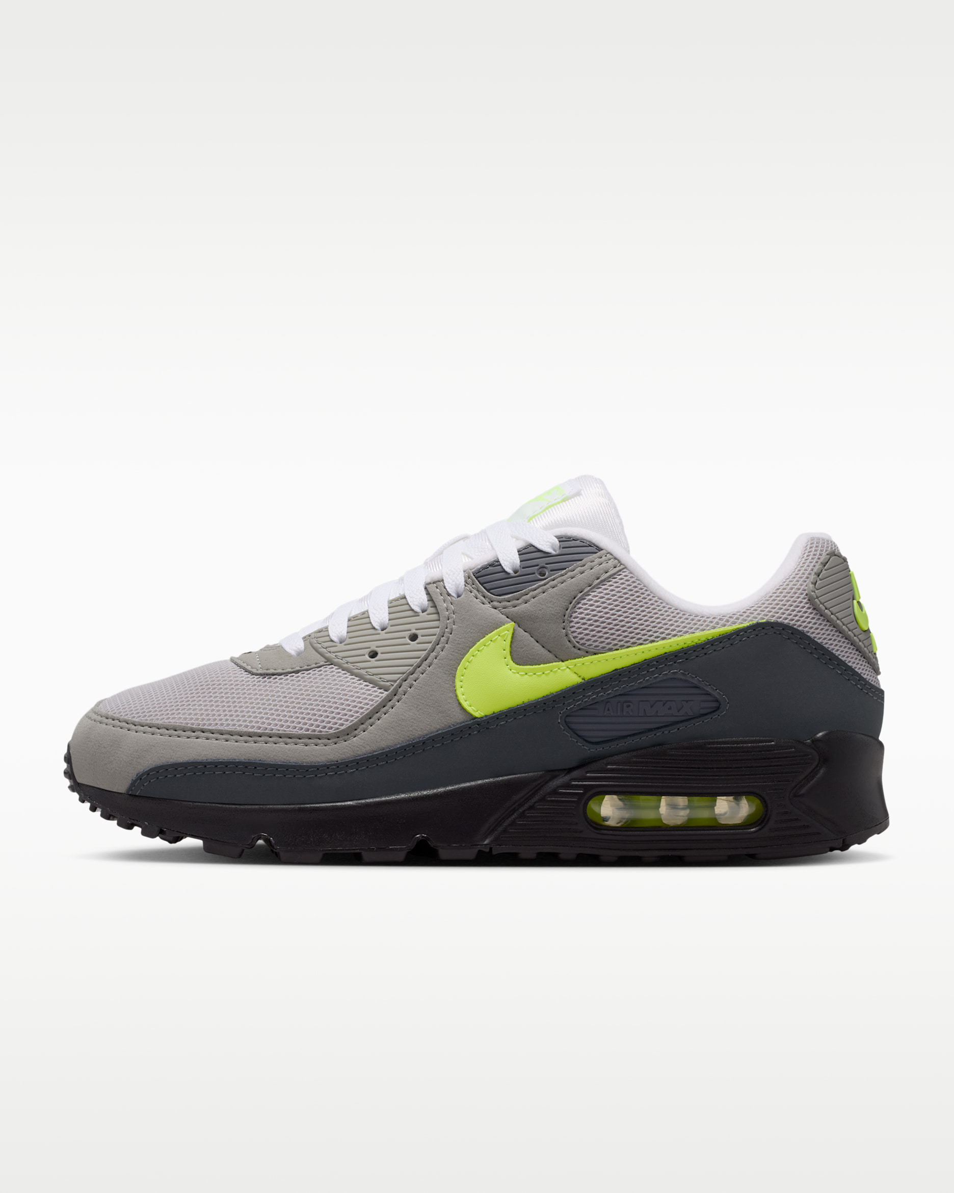 Nike Air Max 90 — Black/Anthracite/Light Charcoal/Neon Yellow