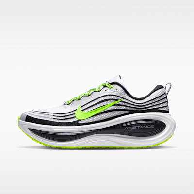 Nike Vomero Plus x Distance — White/Black/Volt/Metallic Silver