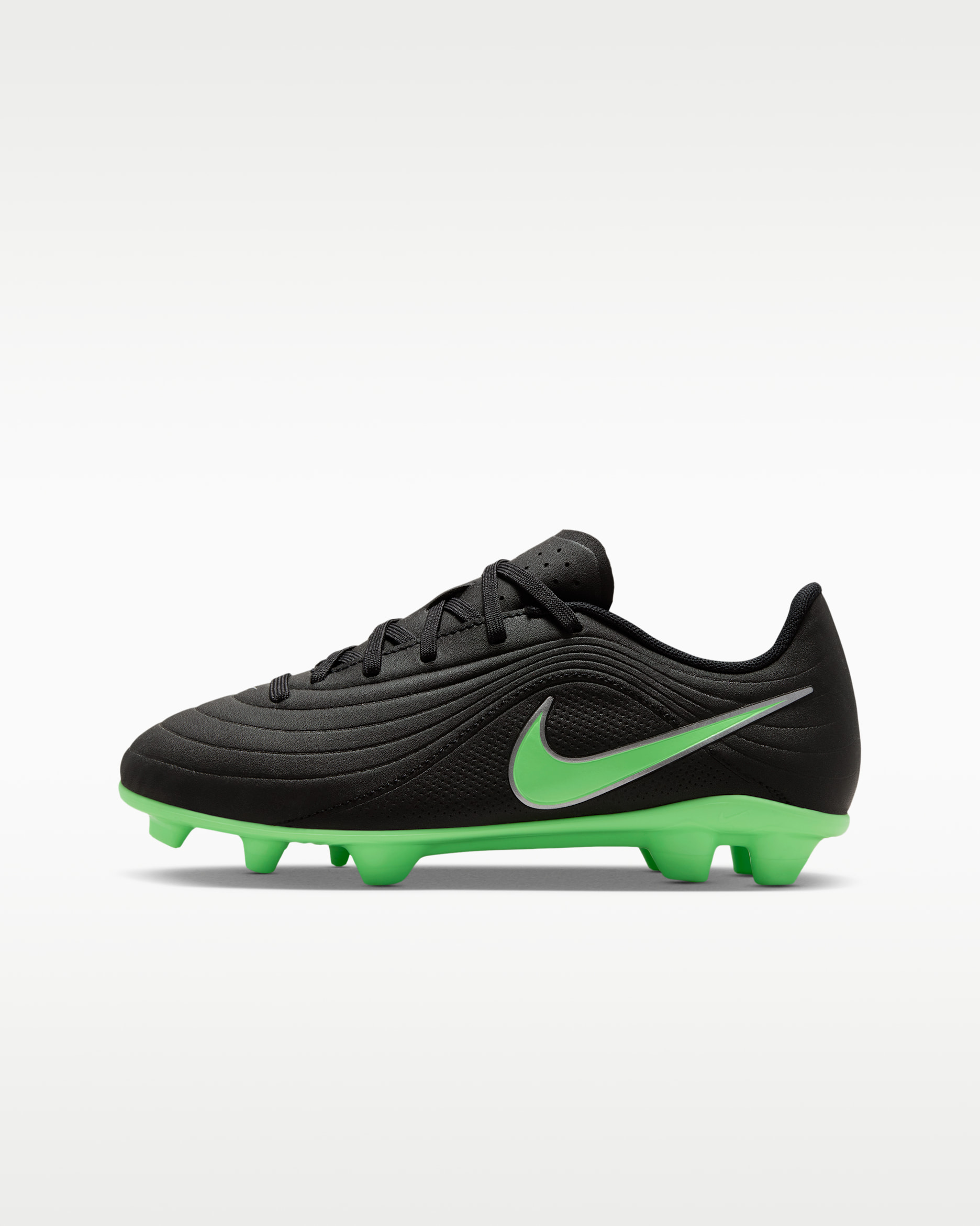 Nike Jr. Tiempo Maestro Club — Black/Black/Illusion Green