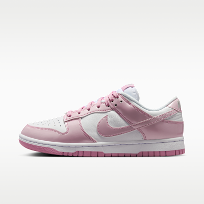Nike Dunk Low SE 'Gloss' — White/White/Metallic Silver/Pink Rise