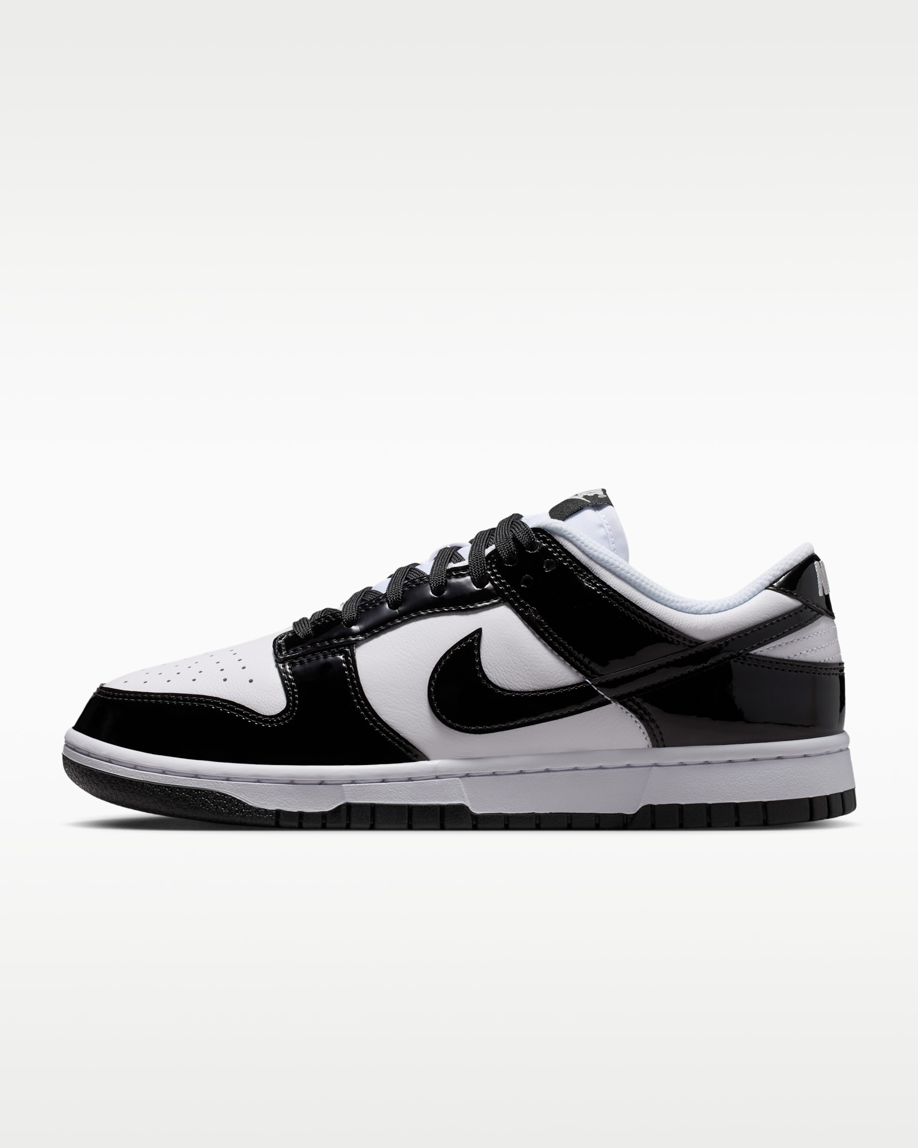 Nike Dunk Low SE 'Gloss' — White/White/Metallic Silver/Black
