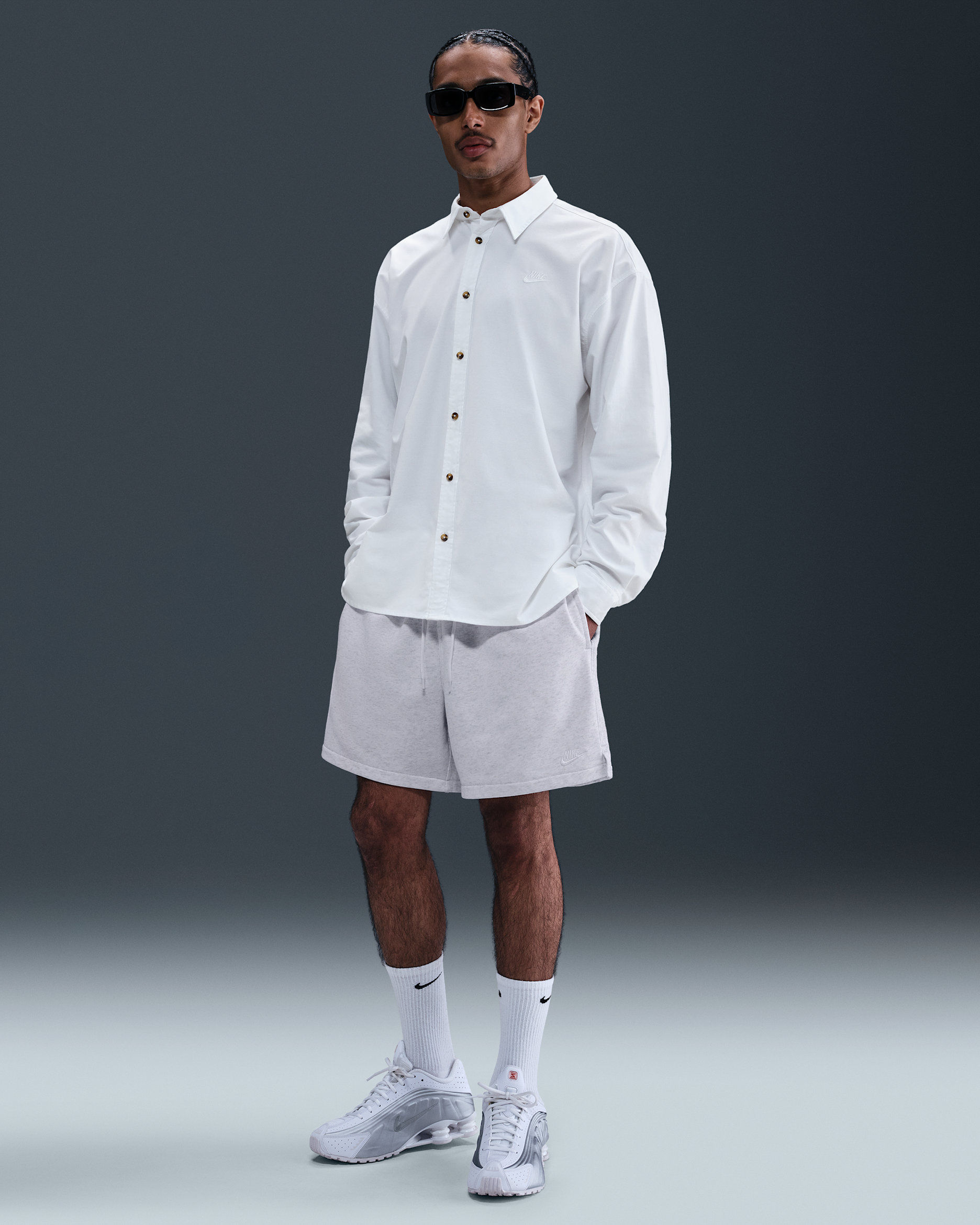 Nike Club — Birch Heather/White/White