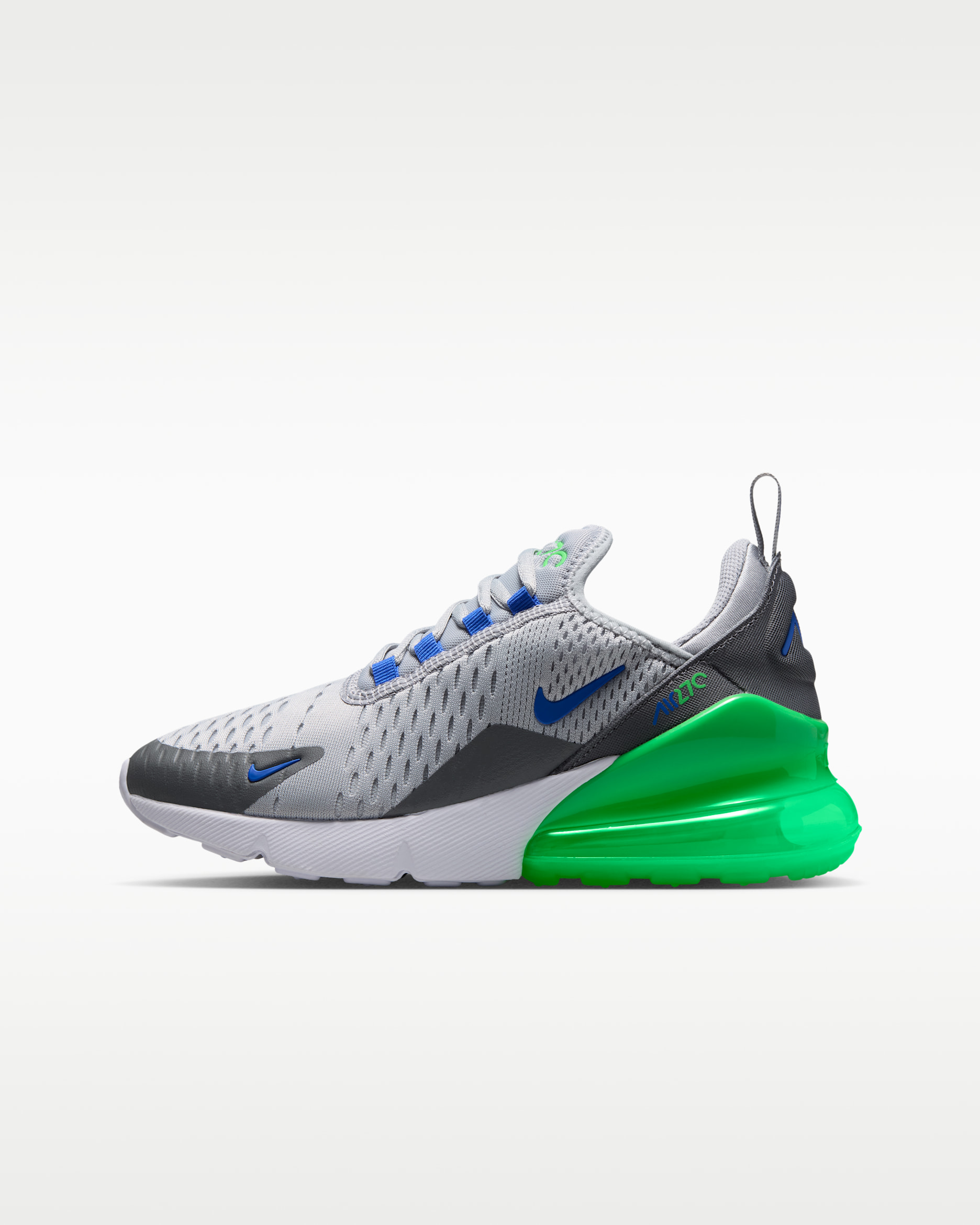 Nike Air Max 270 — Wolf Grey/Smoke Grey/Green Spark/Racer Blue