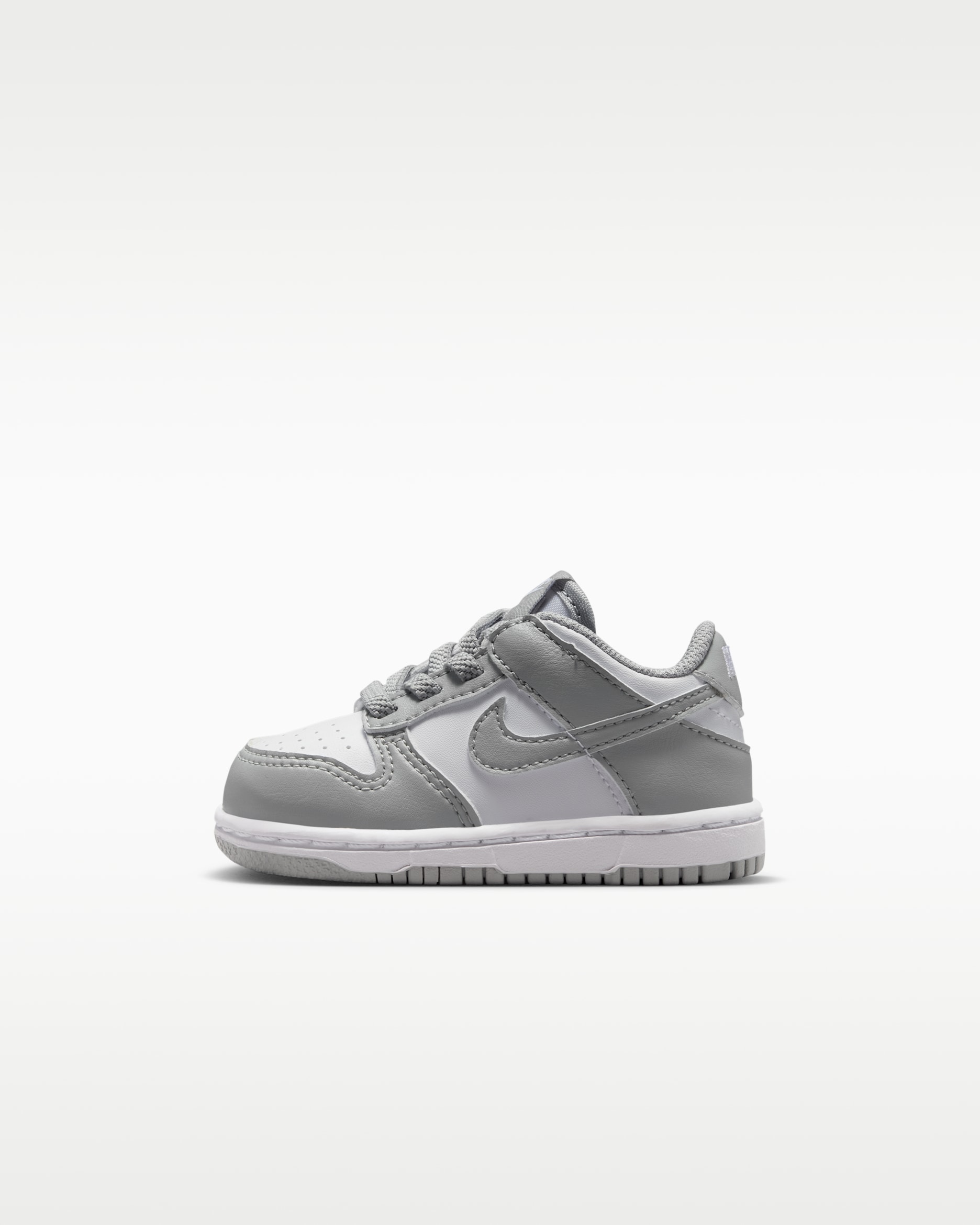 Nike Dunk Low — White/White/Light Smoke Grey