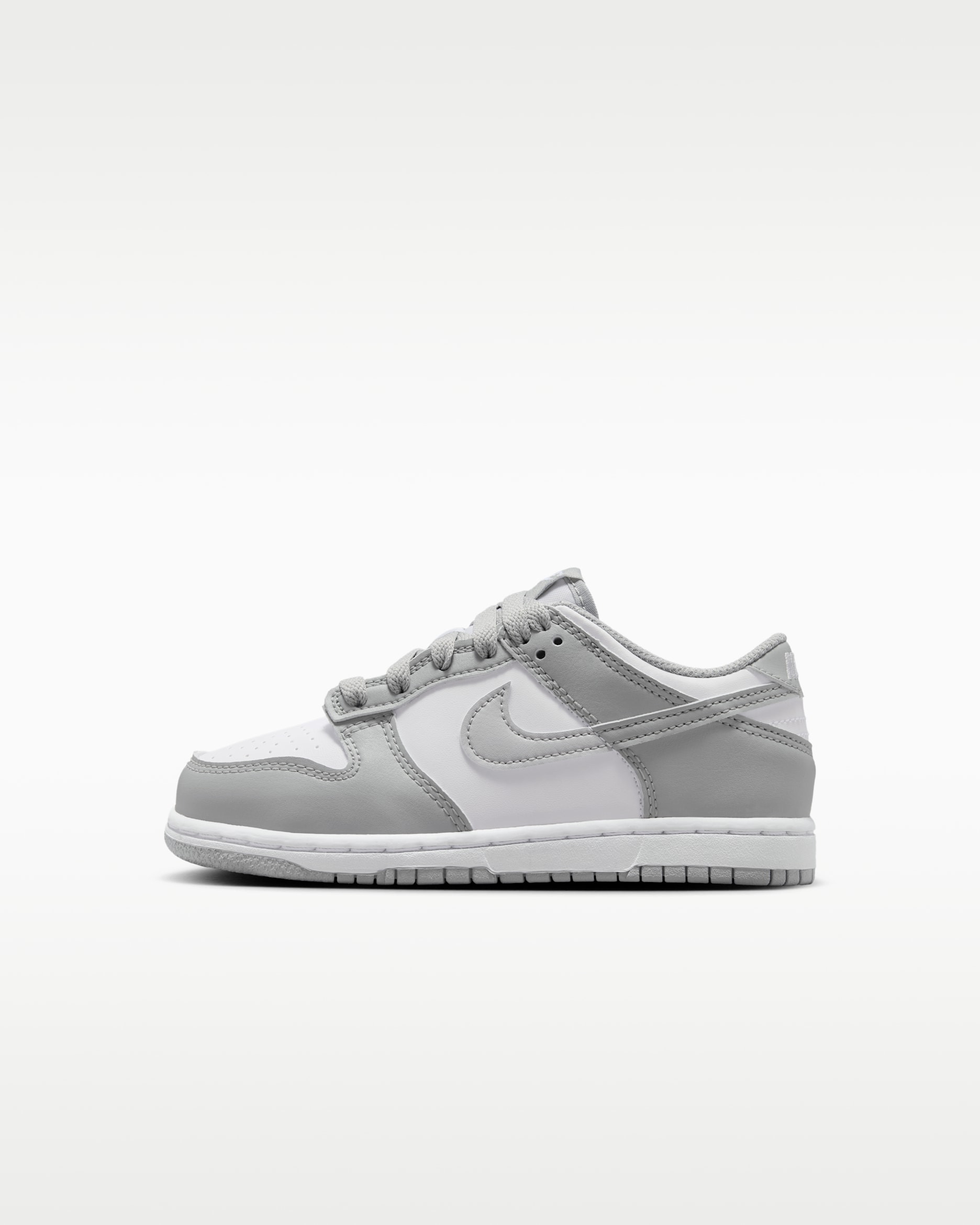 Nike Dunk Low — White/White/Light Smoke Grey