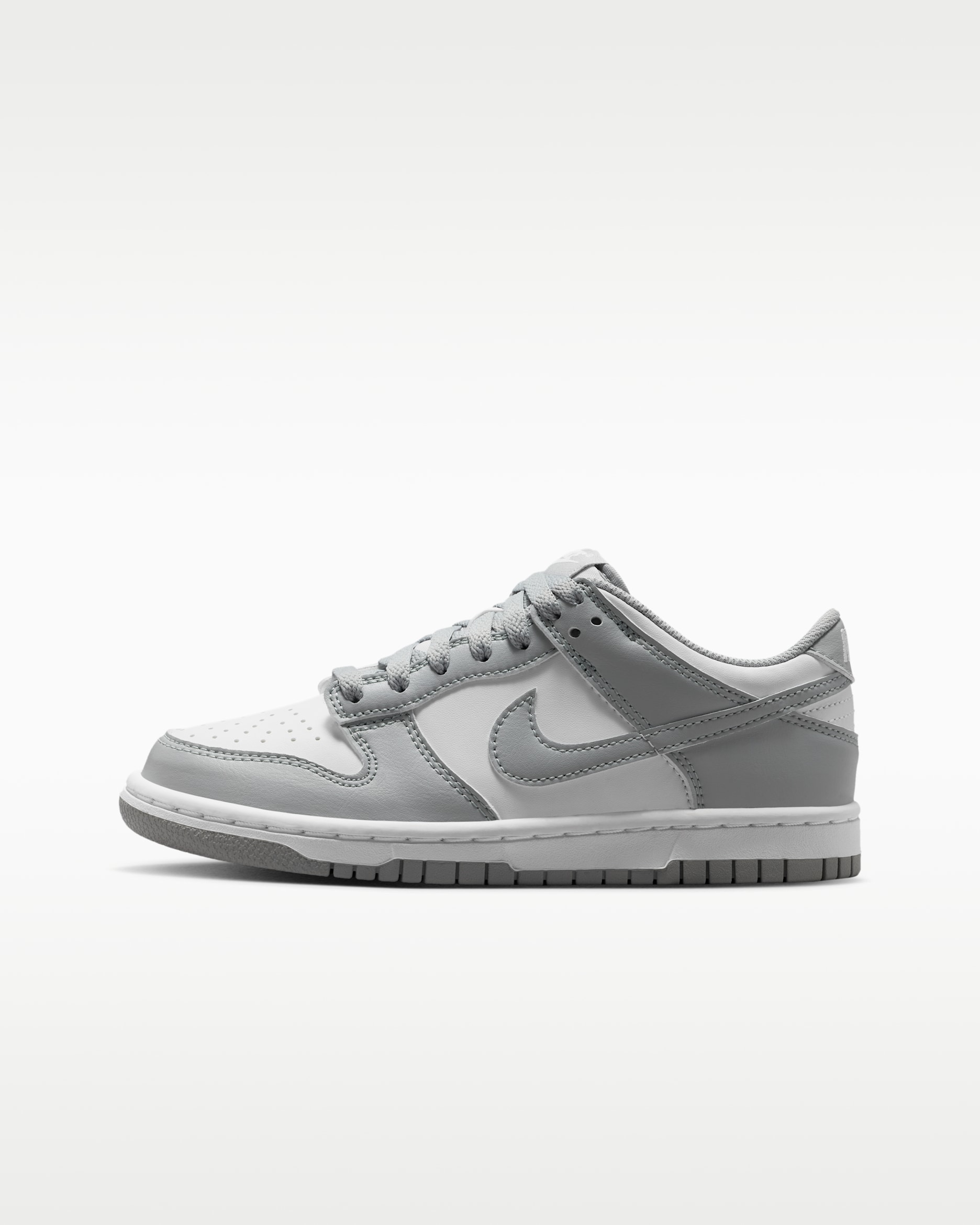 Nike Dunk Low — White/White/Light Smoke Grey