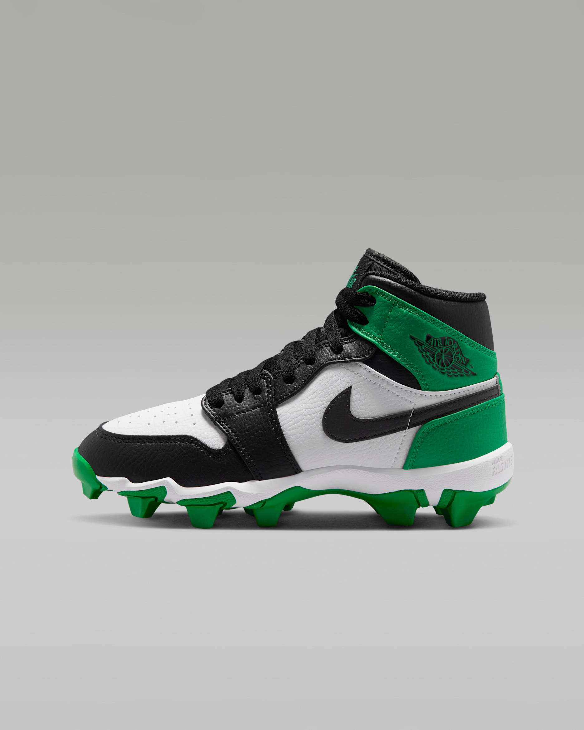 Jordan 1 Mid — Black/Lucky Green