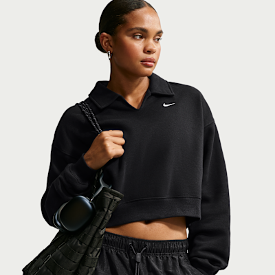 Nike Studio Fleece Medium Weight — Total Black/Sail