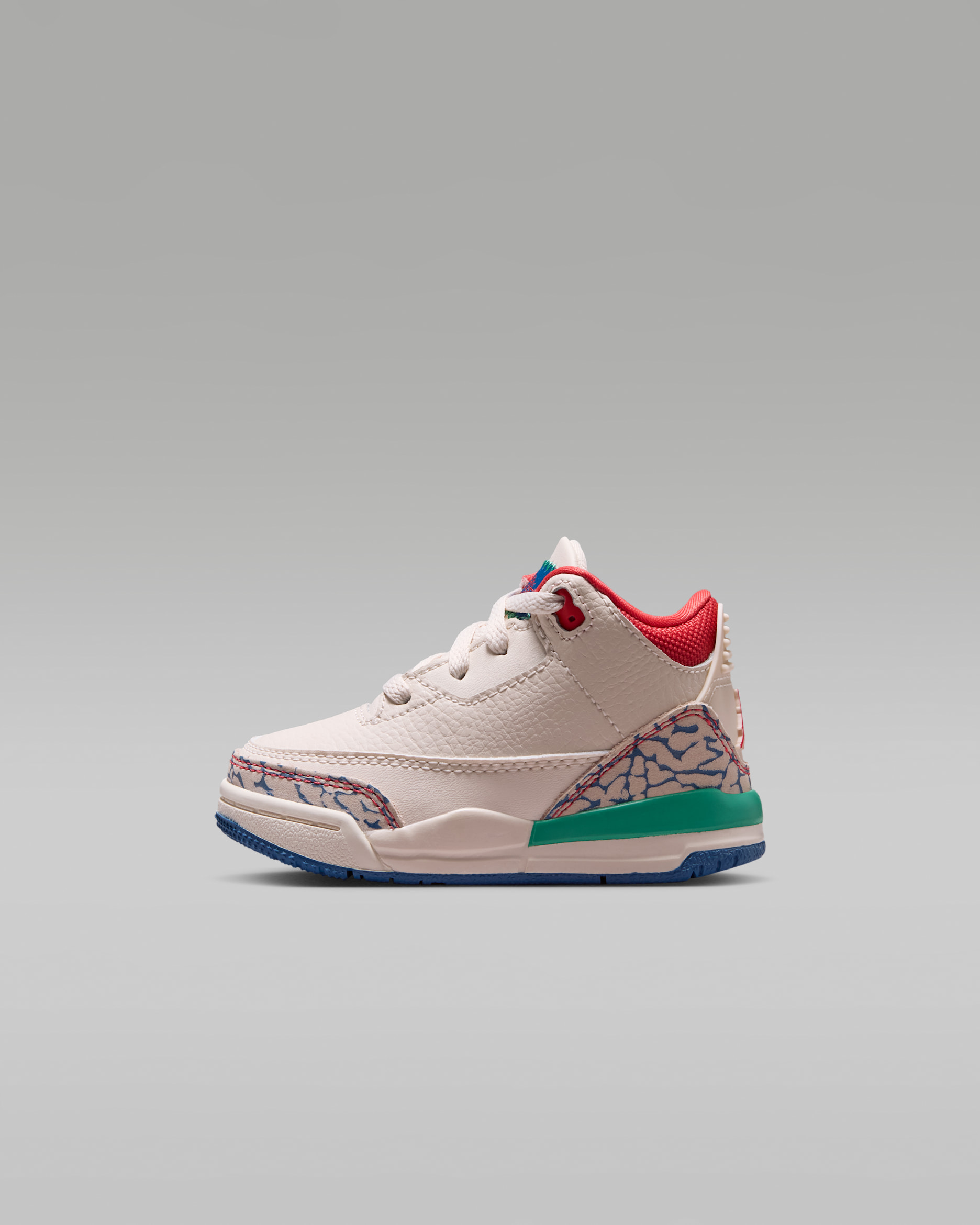 Jordan 3 Retro 'Play Your Way' — Chalk/True Blue/Kinetic Green/Track Red