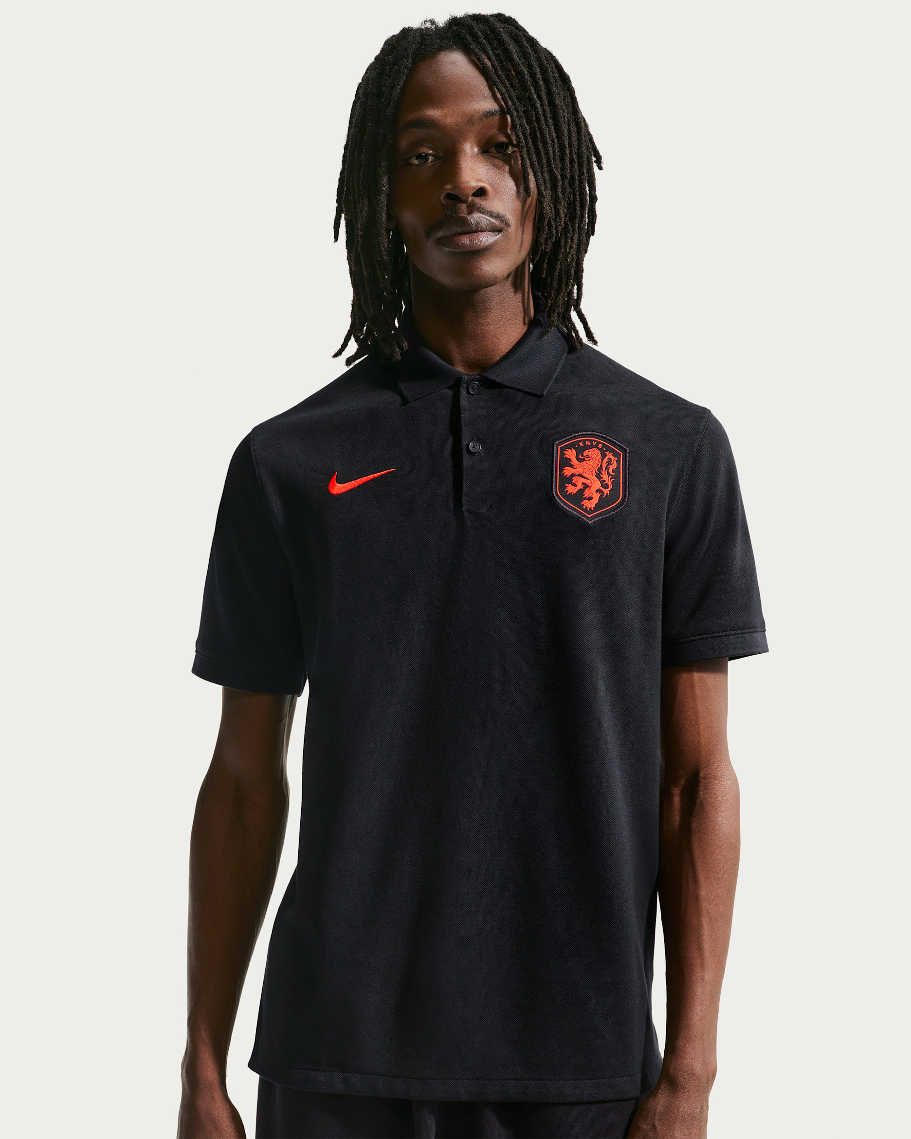 Netherlands The Nike Polo — Black/Hyper Crimson