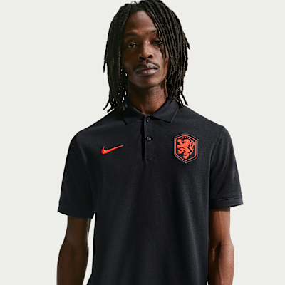Netherlands The Nike Polo — Black/Hyper Crimson