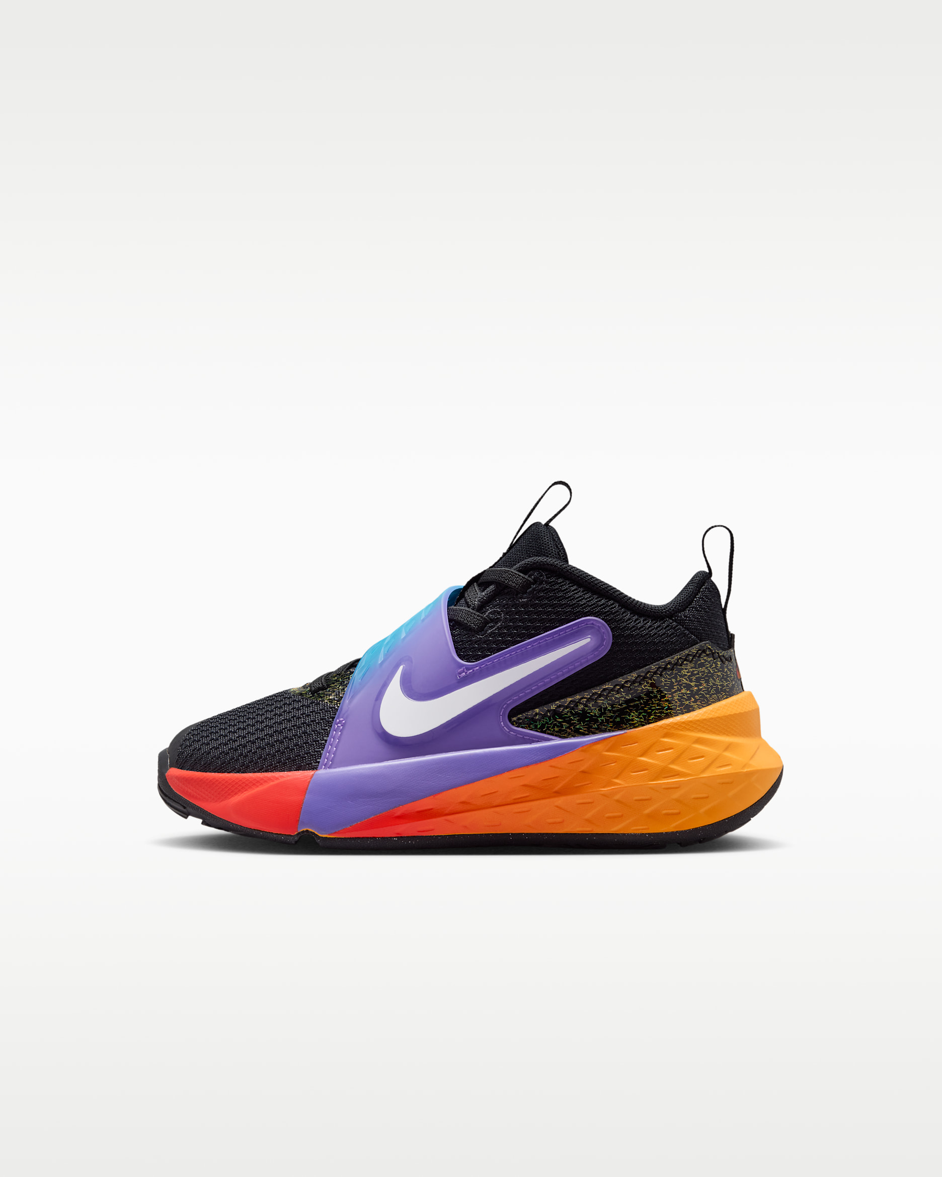 Nike Team Hustle D 12 — Black/Laser Orange/Action Grape/White