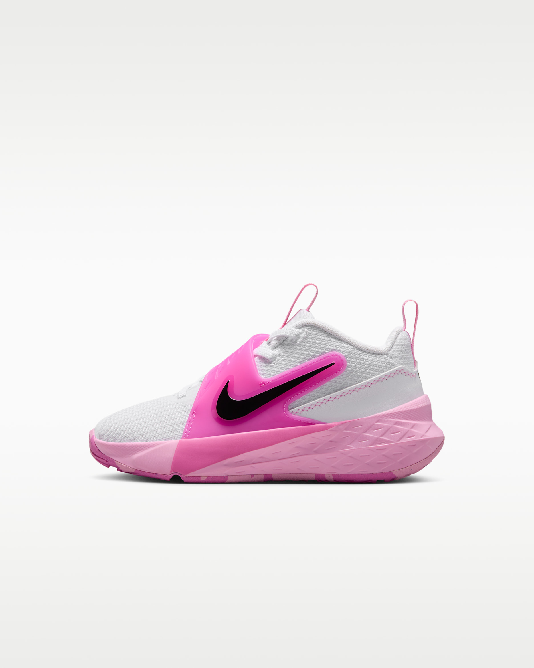 Nike Team Hustle D 12 — White/Pink Rise/Playful Pink/Black