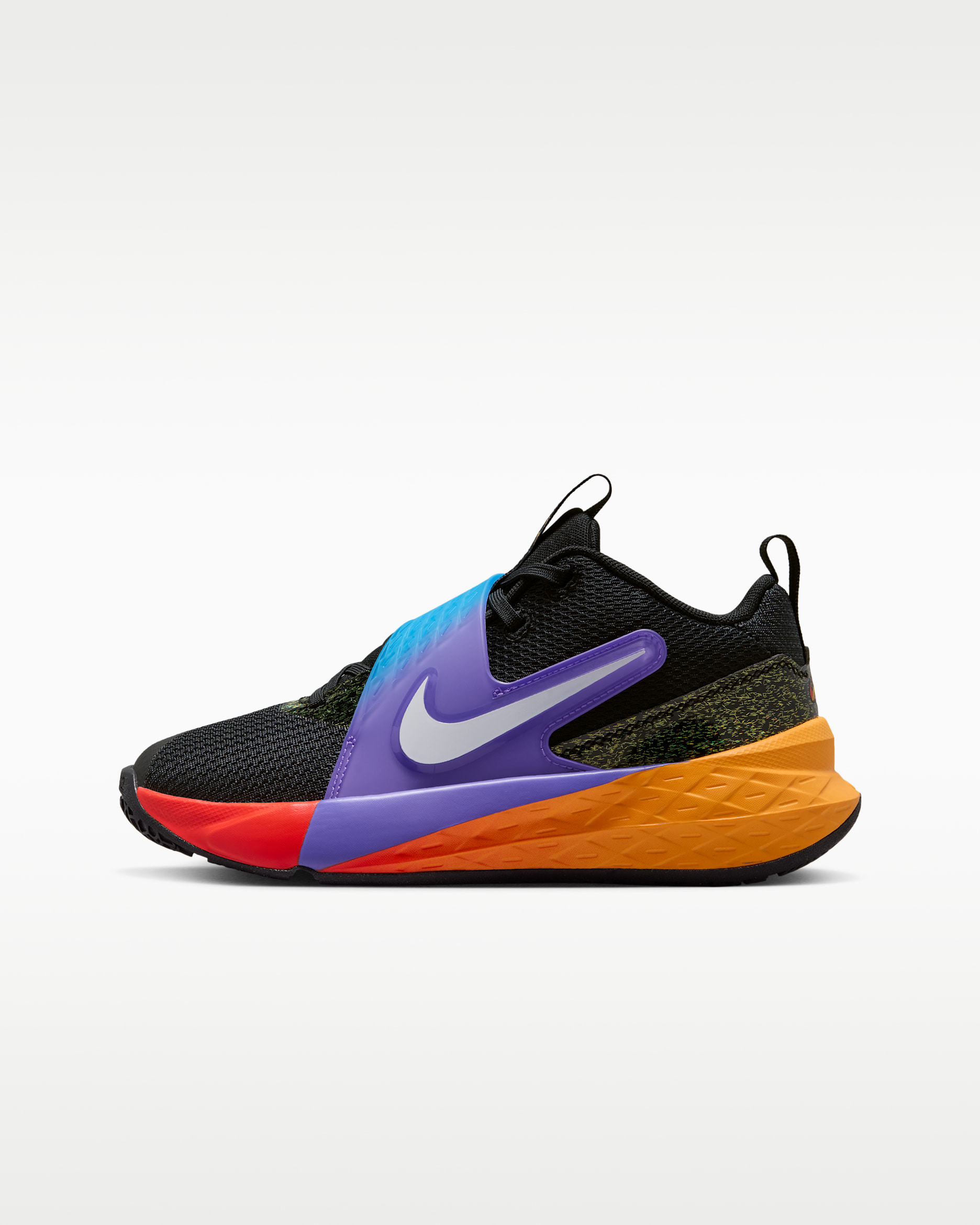 Nike Team Hustle D 12 — Black/Laser Orange/Action Grape/White