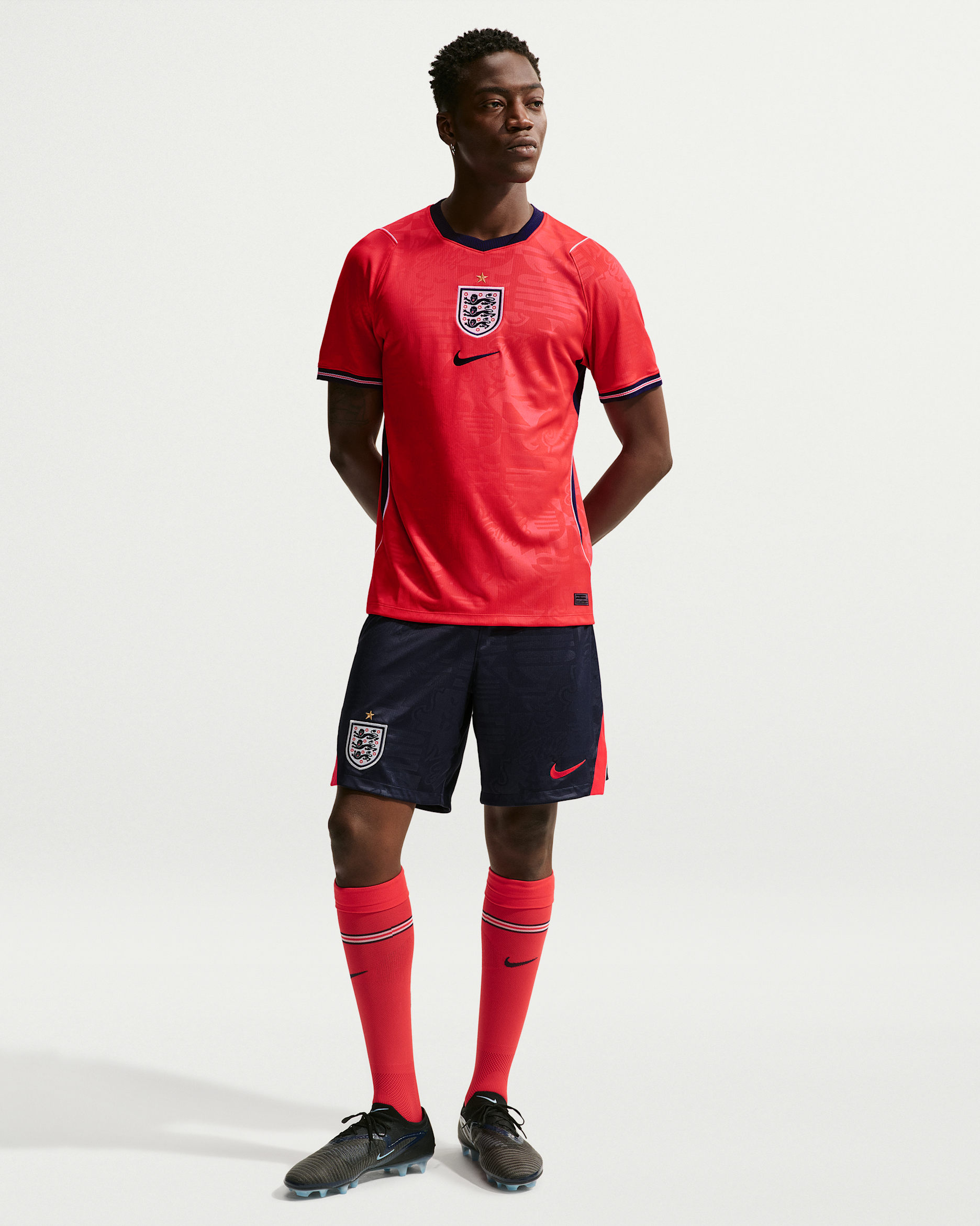 England 2026 Stadium Away — Obsidian/Speed Red/White/Speed Red