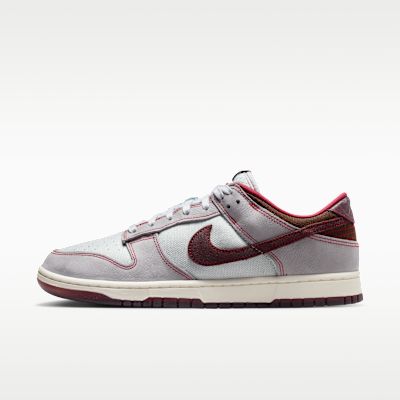 Nike Dunk Low Retro SE — Pure Platinum/Wolf Grey/Team Red/Burgundy Crush